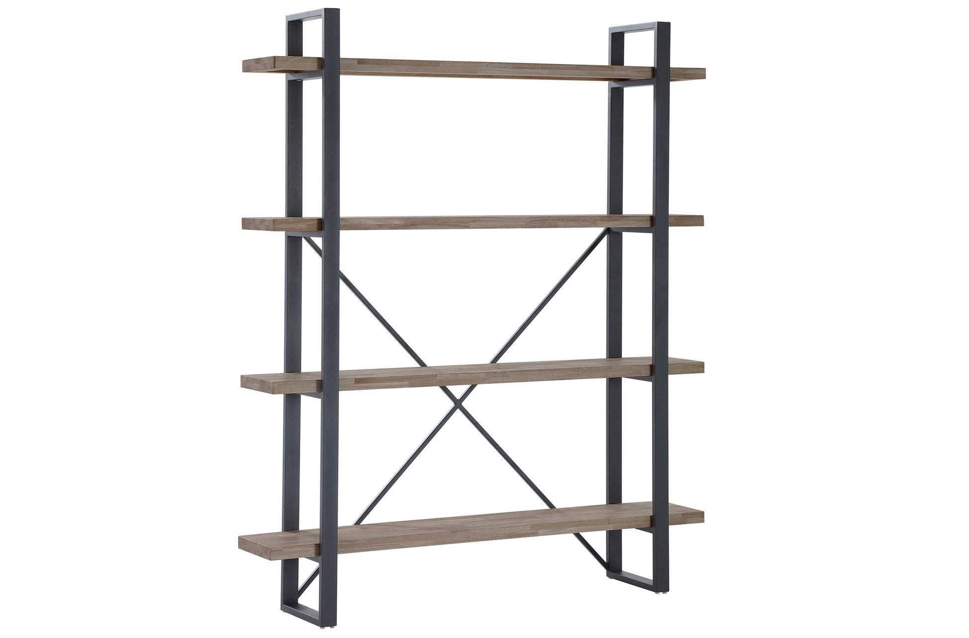 ESTANTERIA ALTA PLANK ROBLE AMERICAN / NEGRO. - Imagen 2