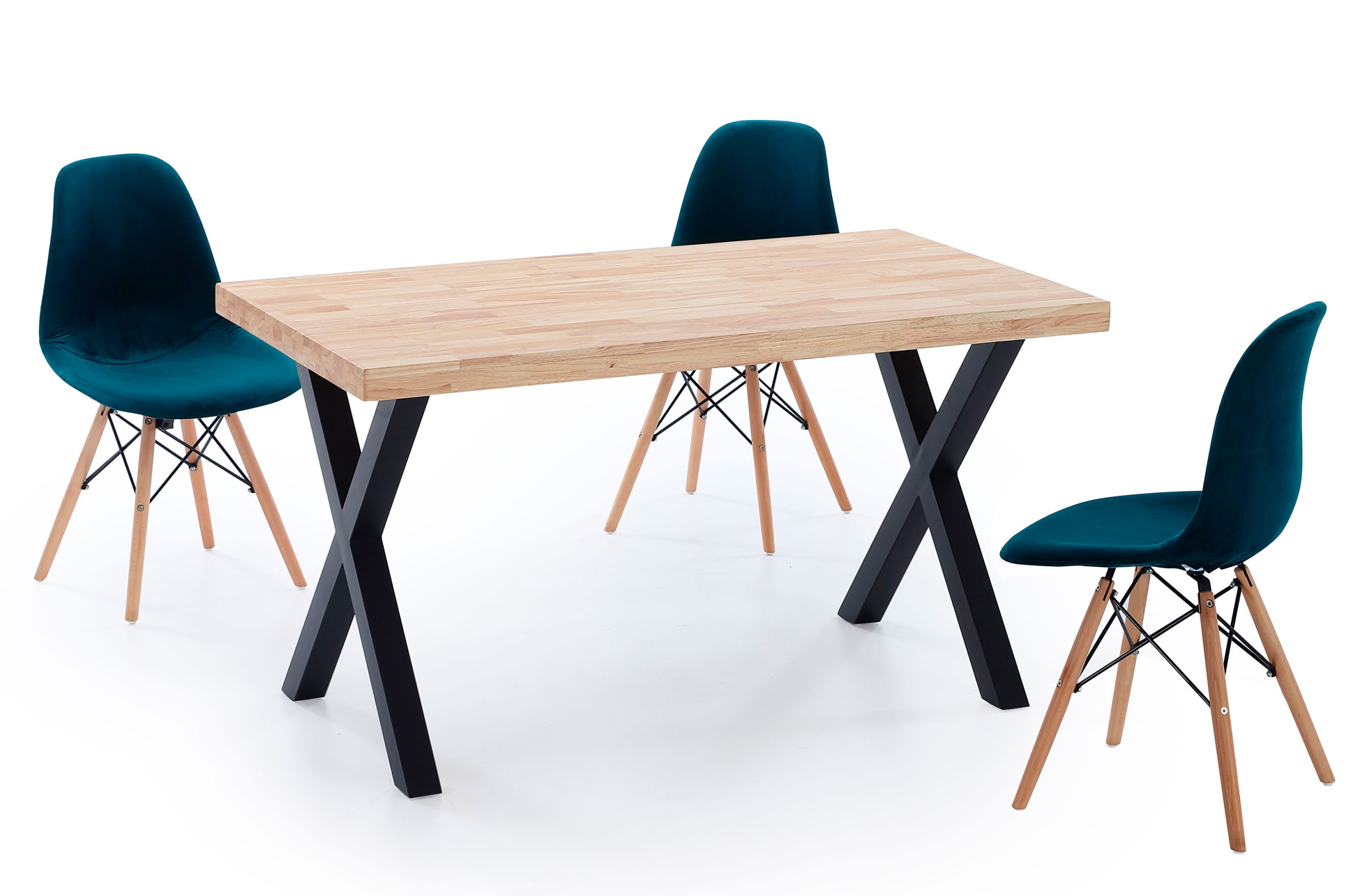 MESA COMEDOR FIJA X-LOFT 140 x 80 CM ROBLE / NEGRO - Imagen 4