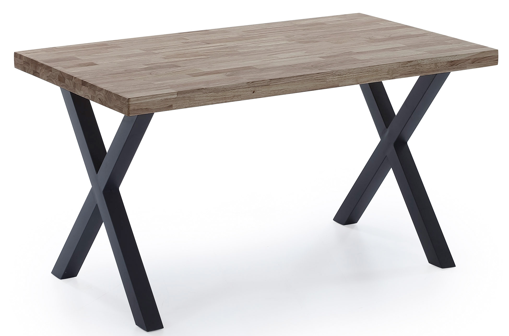 MESA COMEDOR FIJA X-LOFT 140 x 80 CM ROBLE AMERICAN / NEGRO - Imagen 2