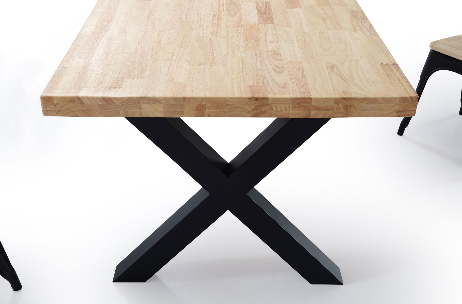 MESA COMEDOR FIJA X-LOFT 160 x 90 CM ROBLE / NEGRO. - Imagen 5