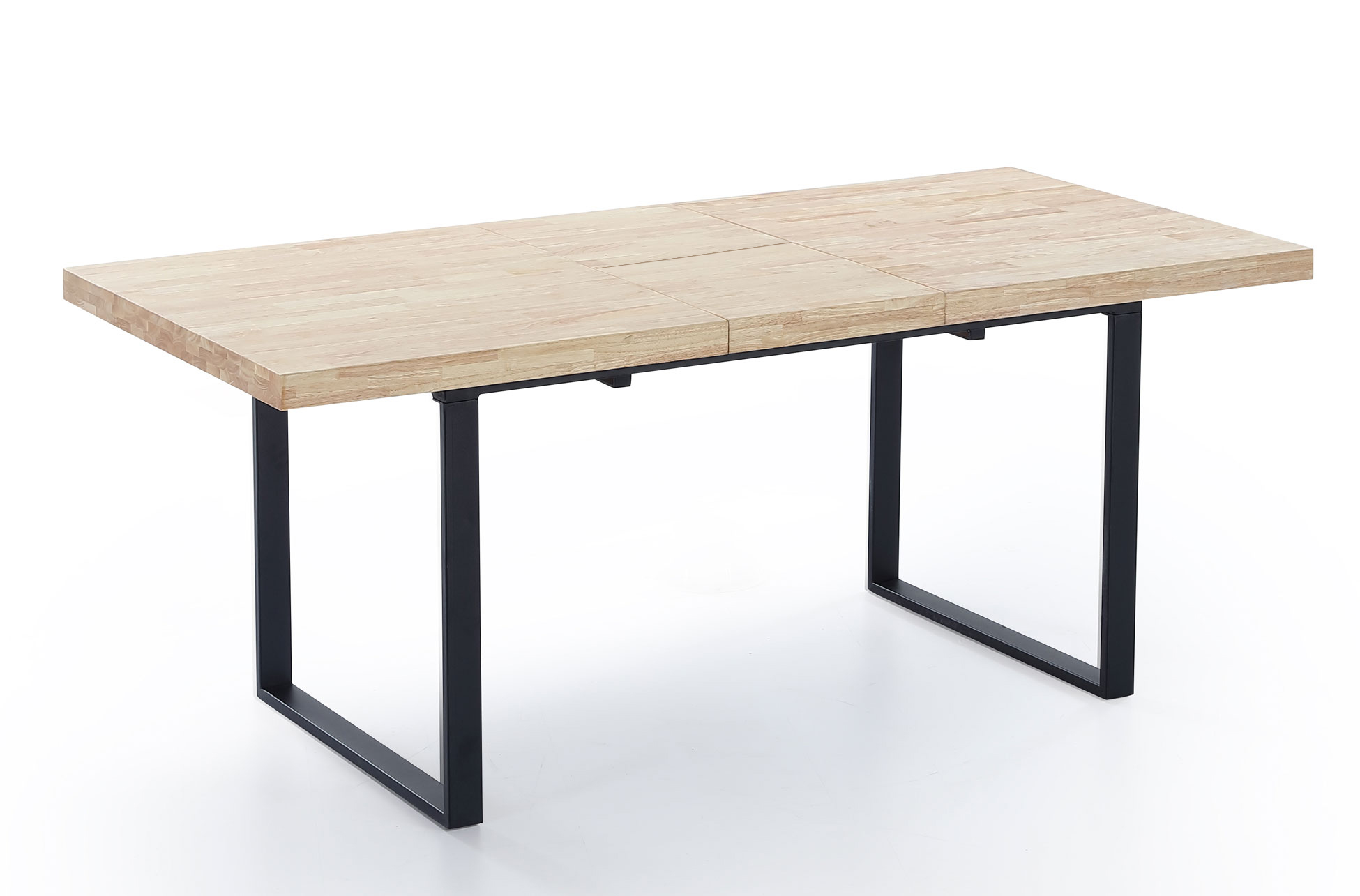 MESA COMEDOR EXTENSIBLE NATURAL 140 - 180 x 80 CM ROBLE NORDISH / NEGRO - Imagen 5