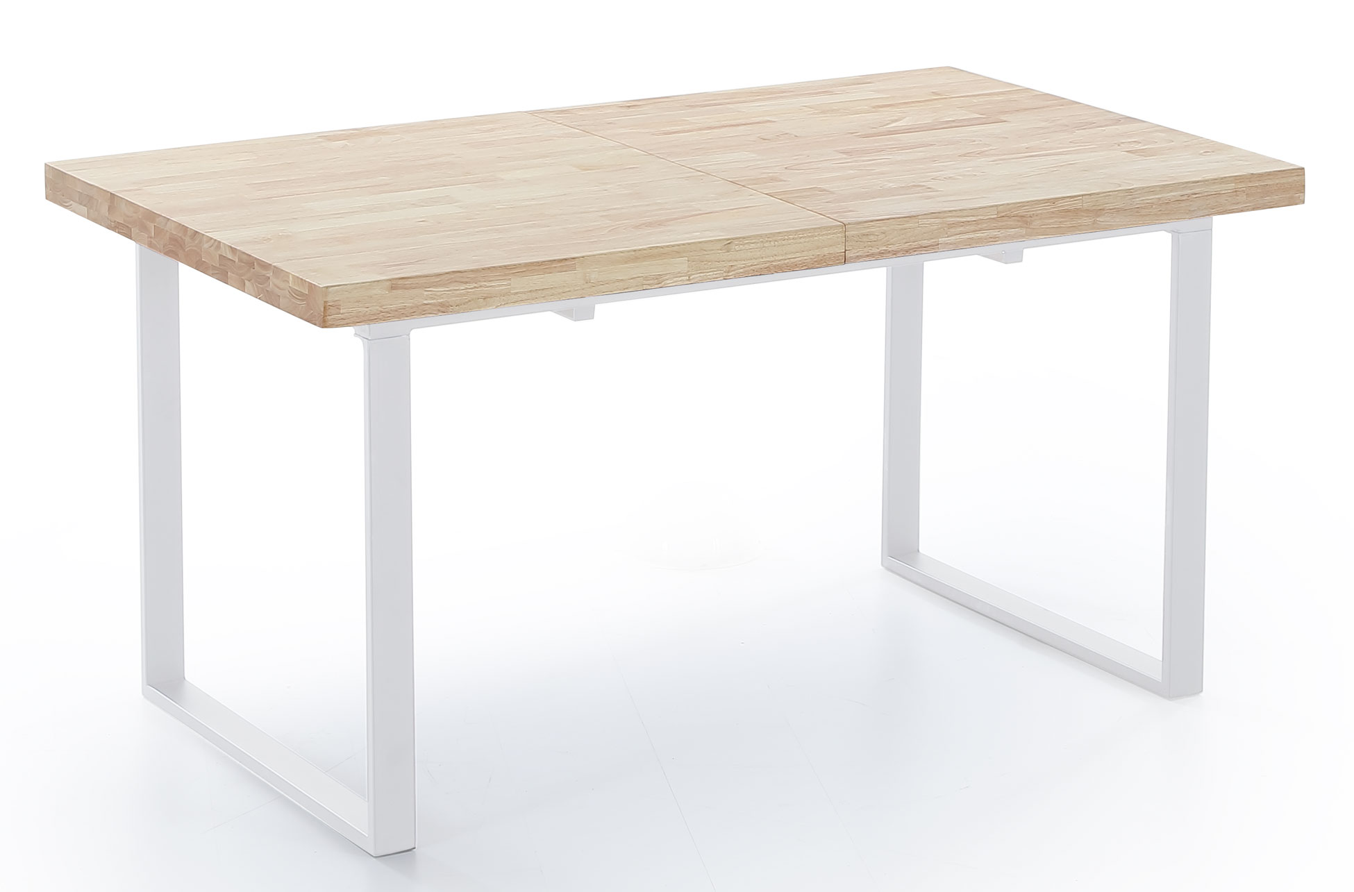 MESA COMEDOR EXTENSIBLE NATURAL 140 - 180 x 80 CM ROBLE NORDISH / BLANCO - Imagen 2