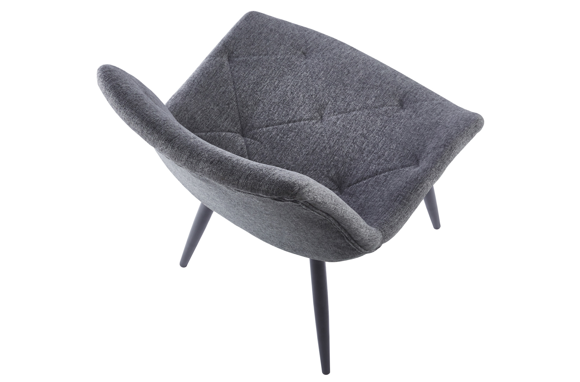 SILLA COMEDOR MARLENE TEJIDO GRIS / NEGRO - Imagen 4