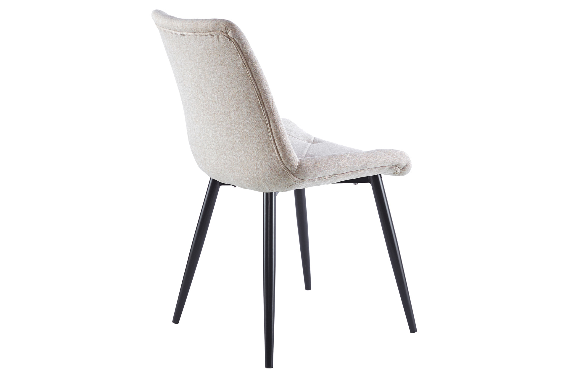 SILLA COMEDOR MARLENE TEJIDO BEIGE / NEGRO - Imagen 3