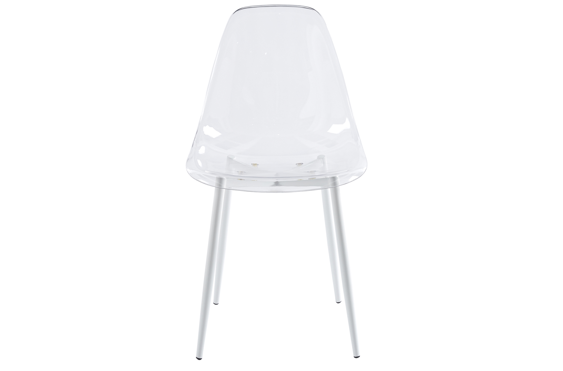 SILLA COMEDOR TELMA TRANSPARENTE PATAS BLANCAS - Imagen 3