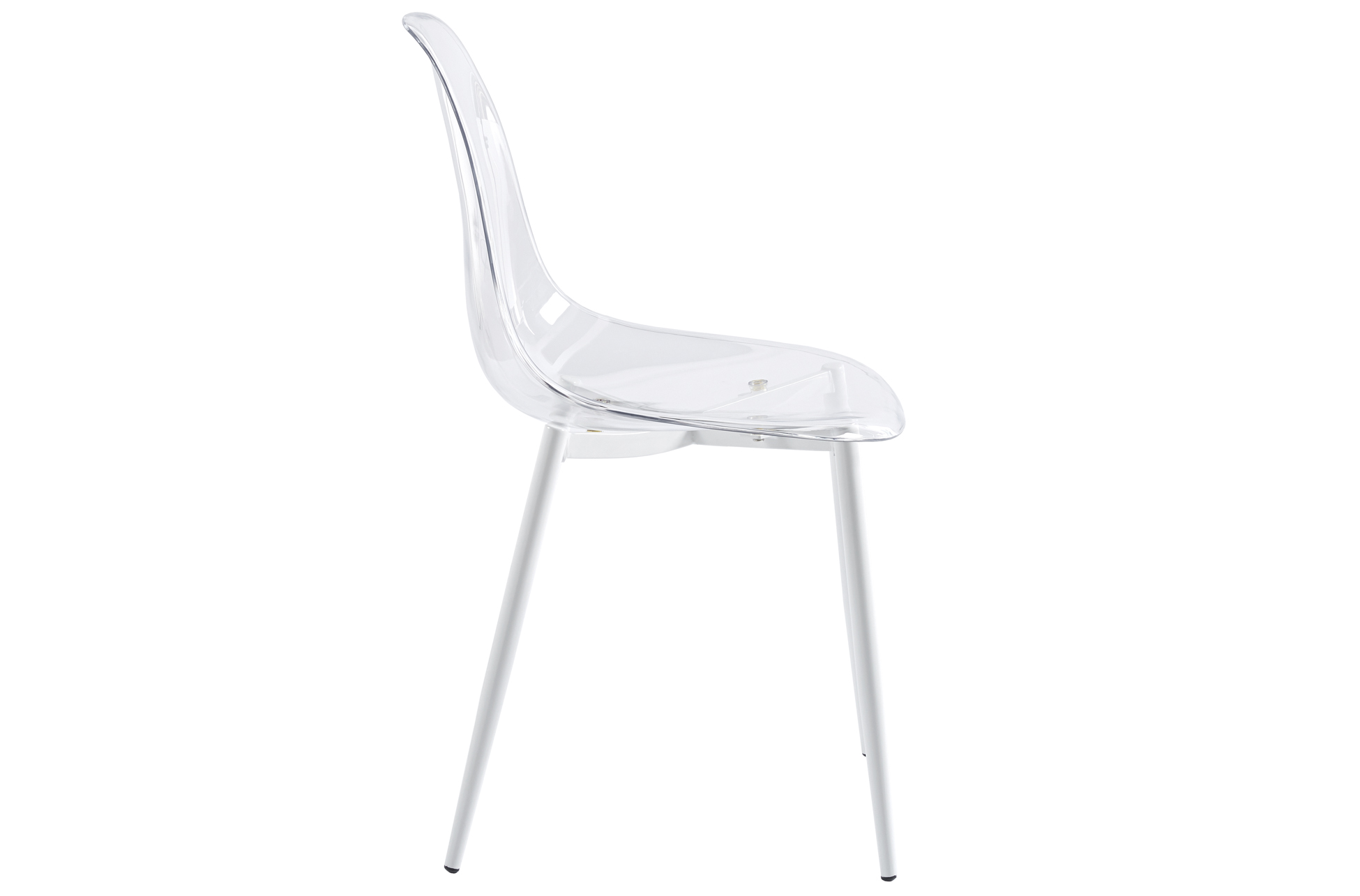 SILLA COMEDOR TELMA TRANSPARENTE PATAS BLANCAS - Imagen 4