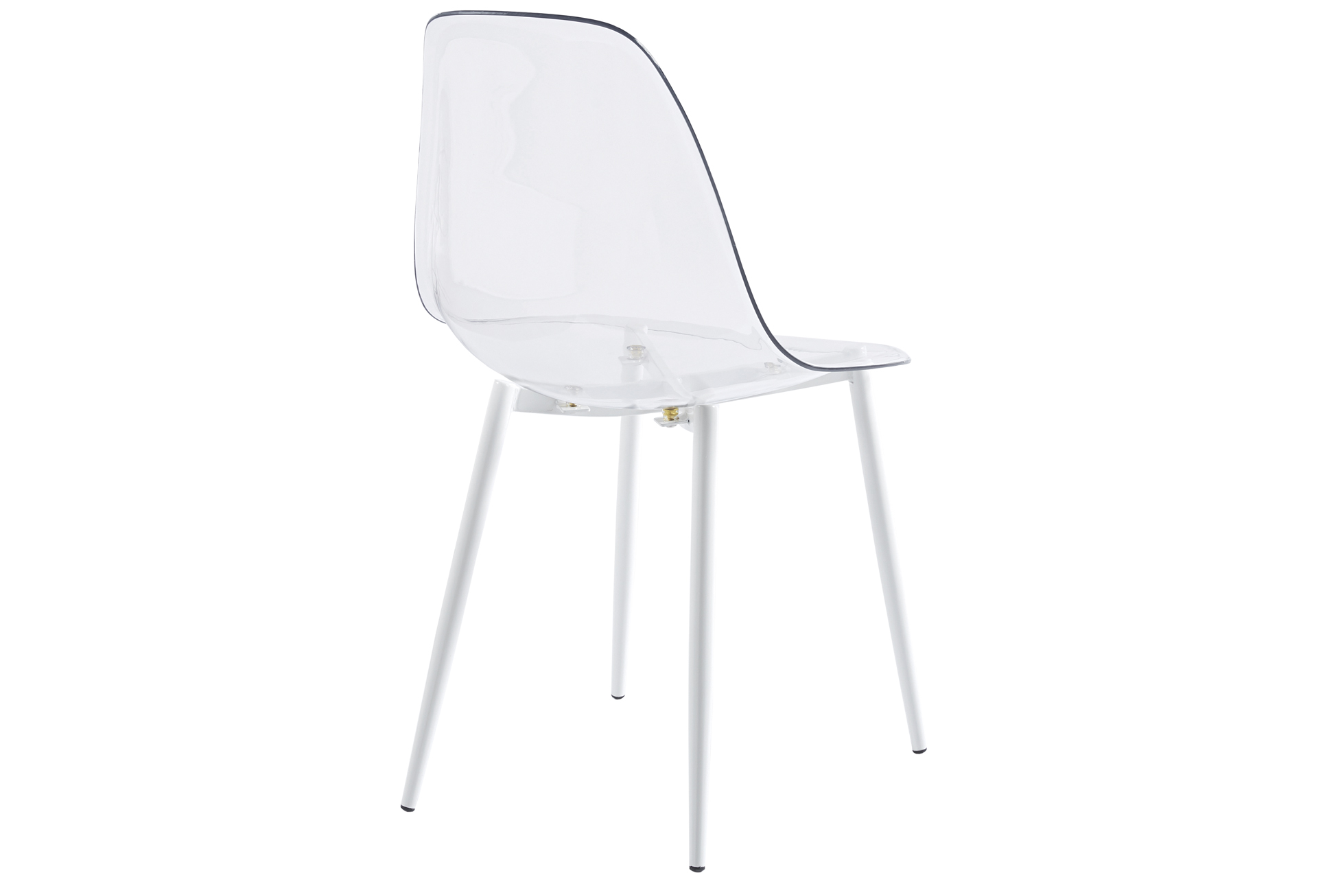 SILLA COMEDOR TELMA TRANSPARENTE PATAS BLANCAS - Imagen 5