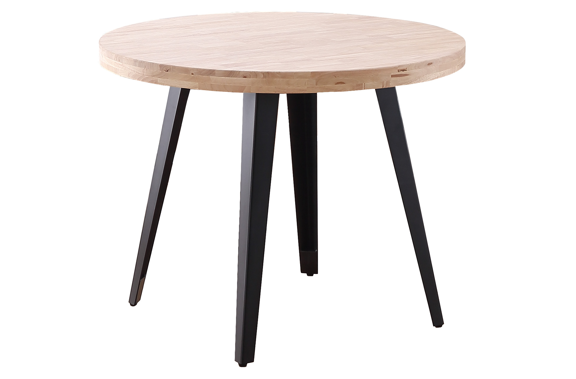 MESA COMEDOR REDONDA FIJA BERG 100 CM ROBLE NORDISH / NEGRO. - Imagen 2