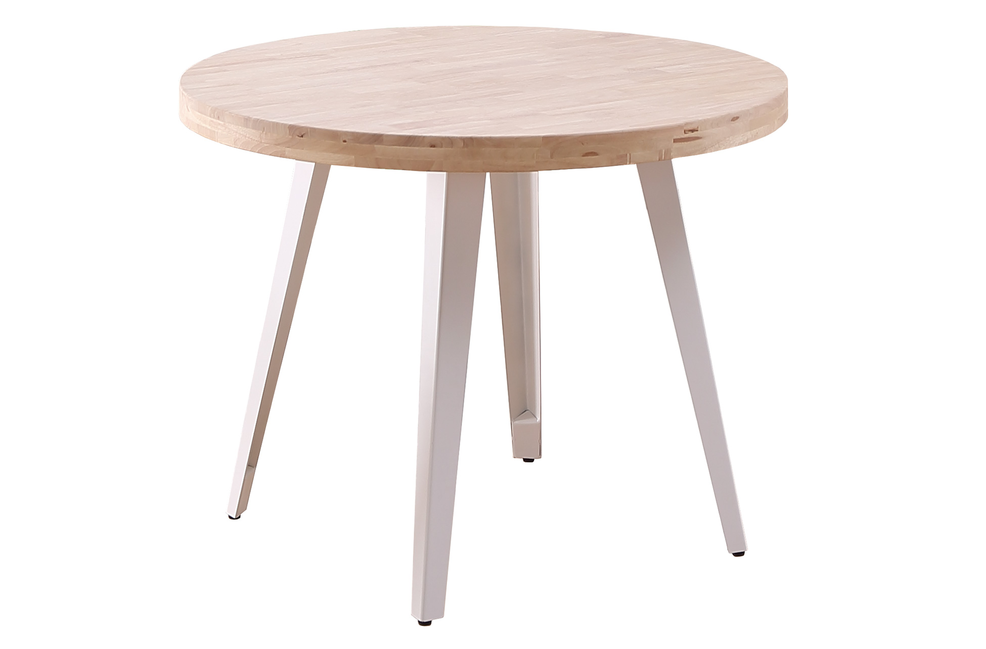 MESA COMEDOR REDONDA FIJA BERG 100 CM ROBLE NORDISH / BLANCO. - Imagen 2