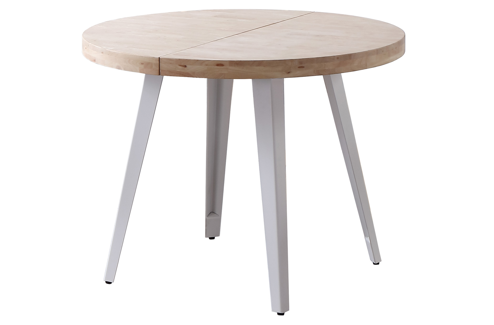 MESA COMEDOR REDONDA EXTENSIBLE BERG 120 - 160 - 200 CM ROBLE NORDISH / BLANCO. - Imagen 2