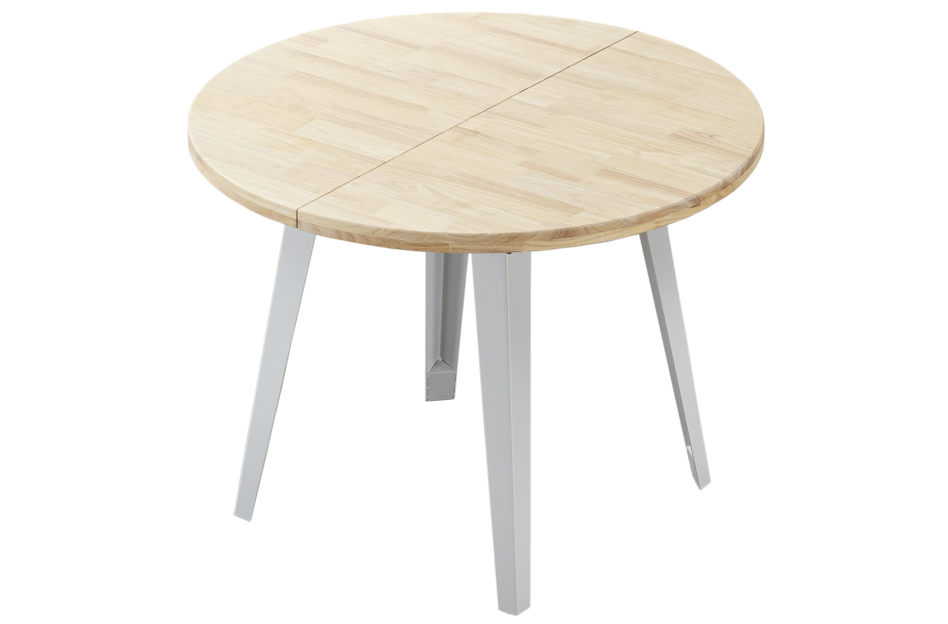 MESA COMEDOR REDONDA EXTENSIBLE BERG-E 100 - 140 - 180 CM ROBLE NORDISH / BLANCO - Imagen 2