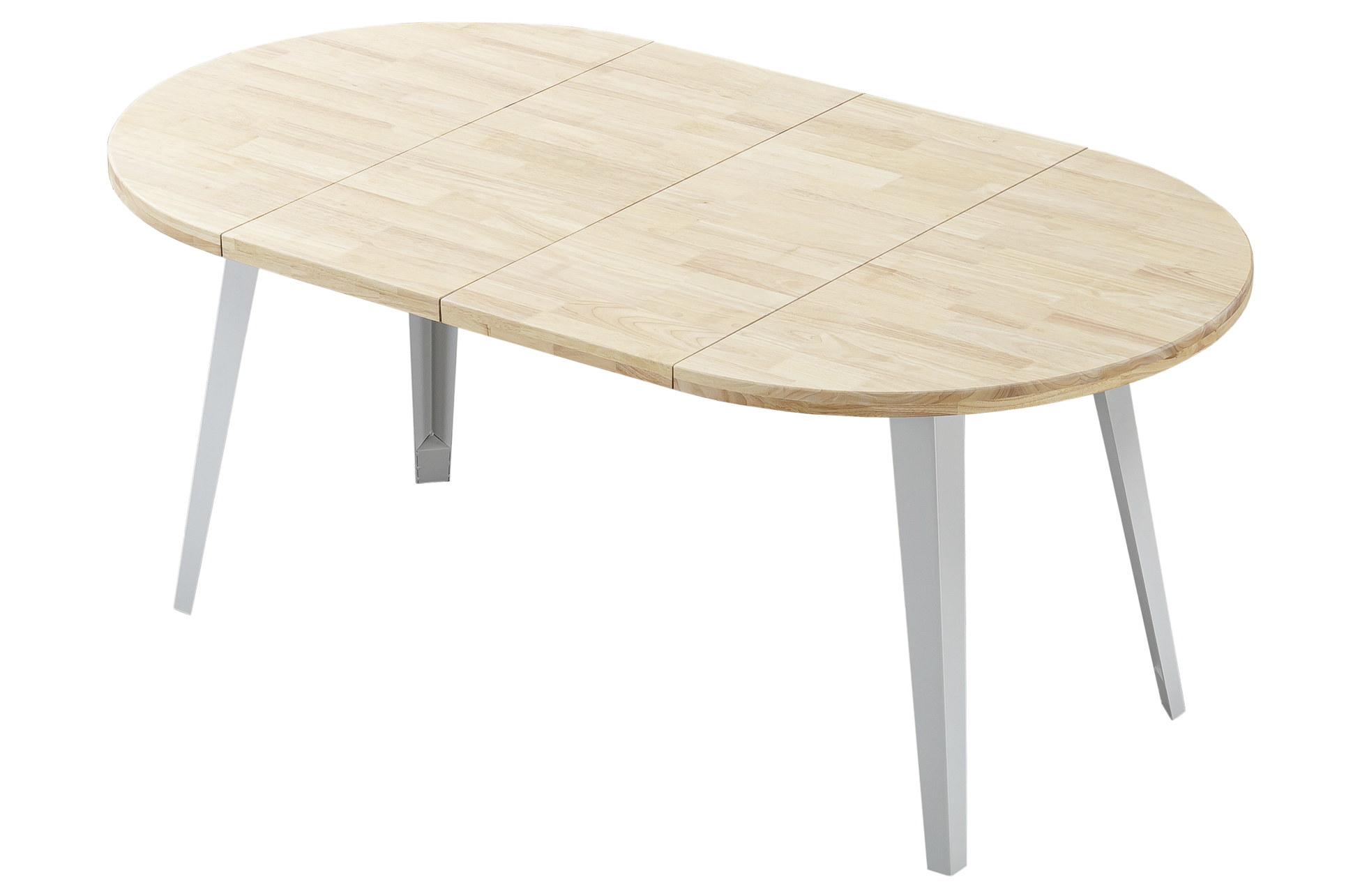 MESA COMEDOR REDONDA EXTENSIBLE BERG-E 100 - 140 - 180 CM ROBLE NORDISH / BLANCO - Imagen 4