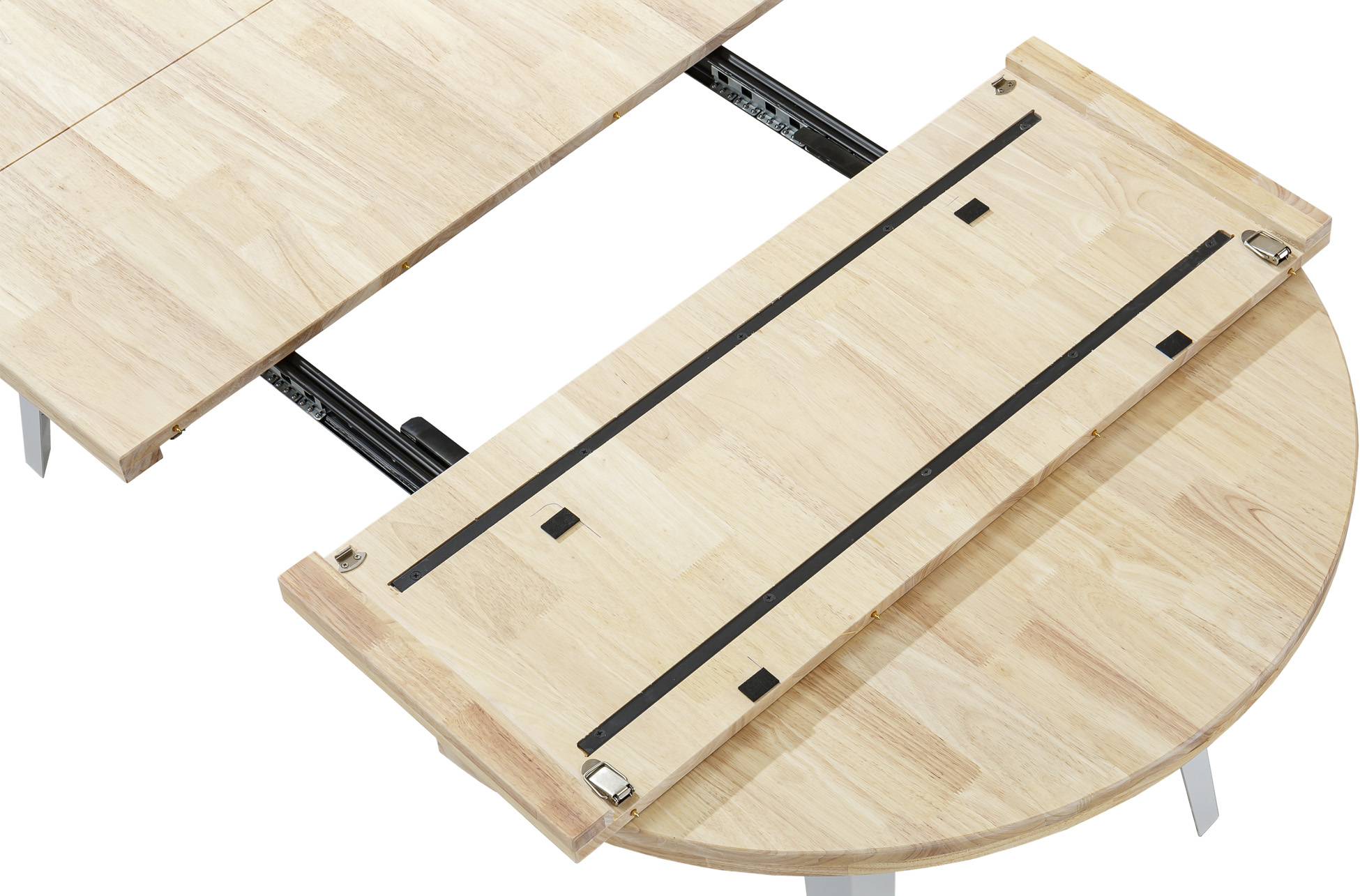 MESA COMEDOR REDONDA EXTENSIBLE BERG-E 100 - 140 - 180 CM ROBLE NORDISH / BLANCO - Imagen 6