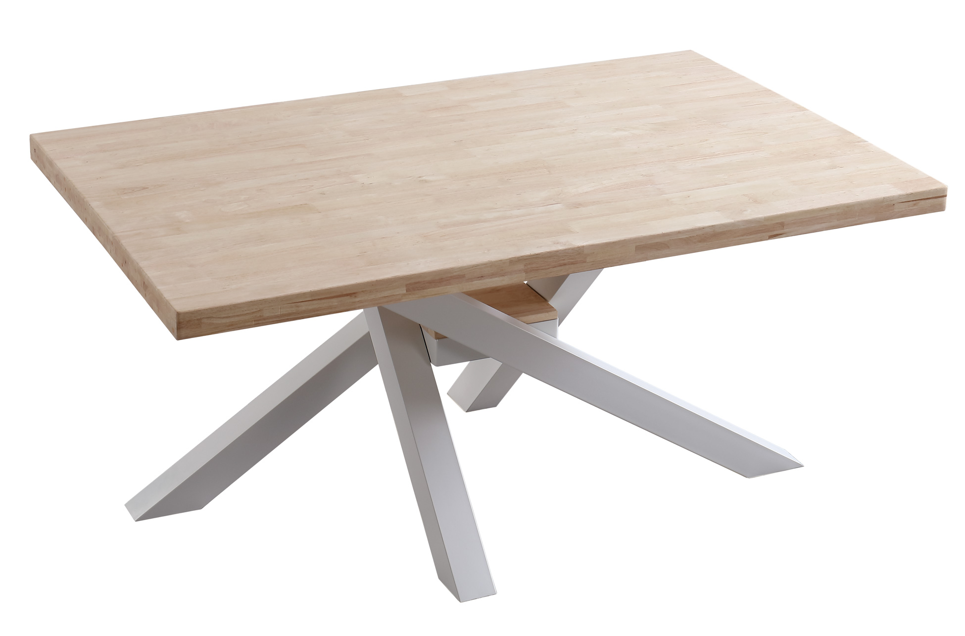 MESA COMEDOR FIJA XENA 160 x 100 CM ROBLE NORDISH / BLANCO. - Imagen 2