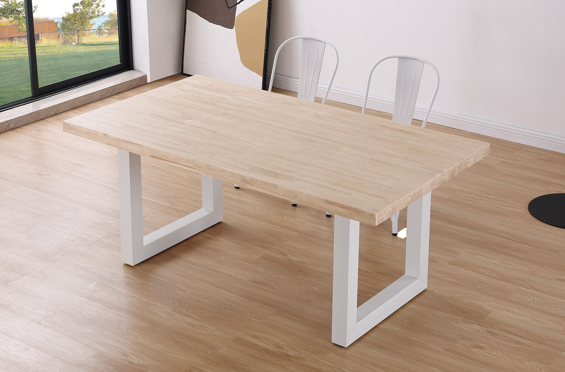 MESA COMEDOR FIJA LOFT 180 x 100 CM ROBLE NORDISH / BLANCO. - Imagen 3