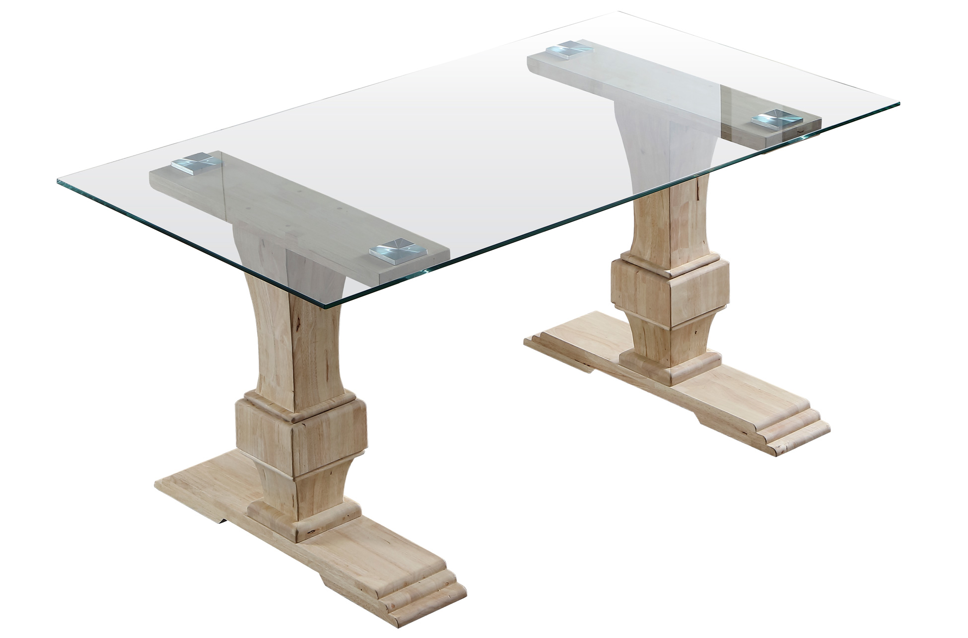 MESA COMEDOR FIJA VERSALLES 160 x 90 CM CRISTAL / NORDISH - Imagen 2