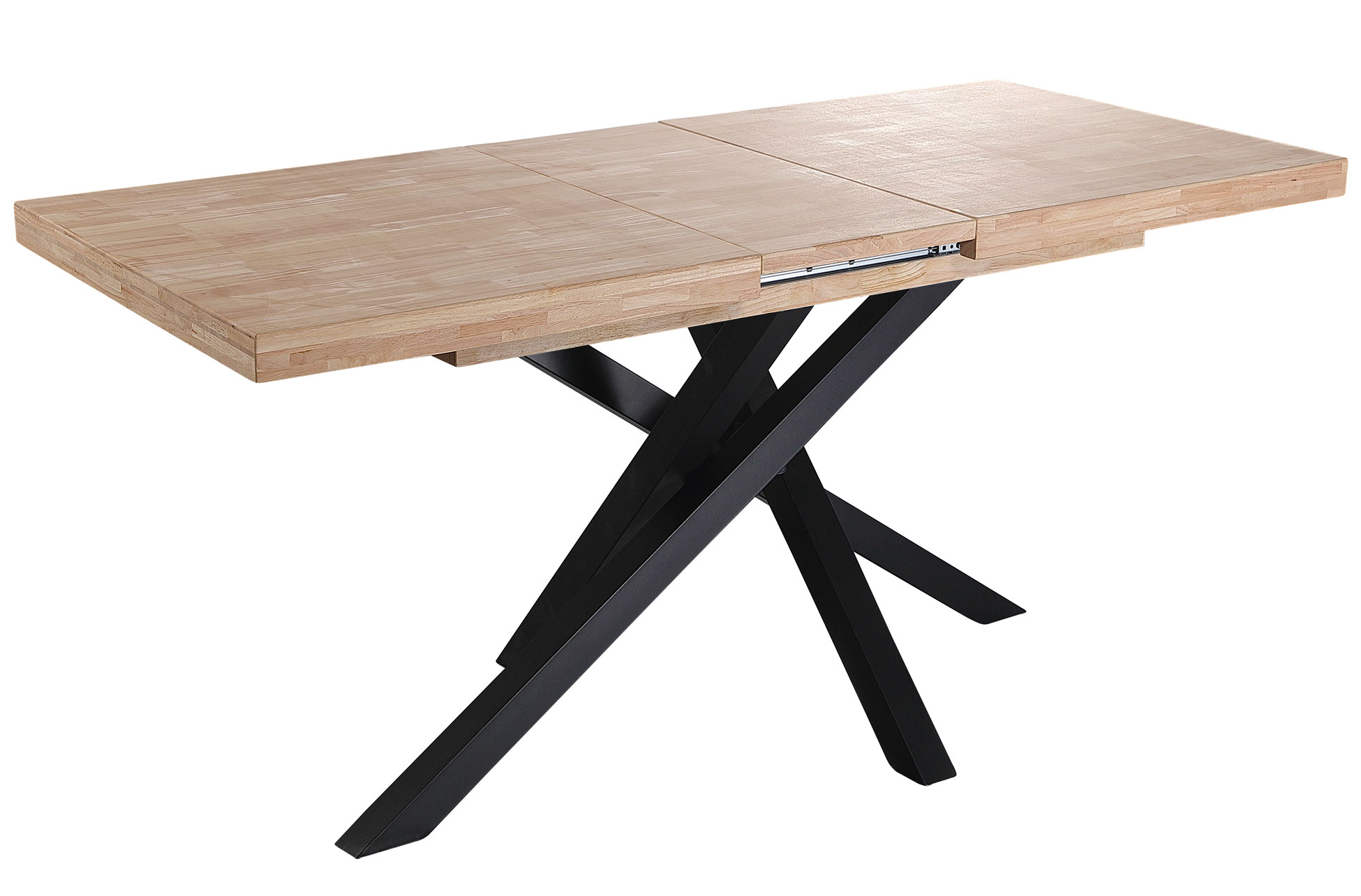 MESA COMEDOR EXTENSIBLE XENA 140 - 180 - 220 x 90 CM ROBLE NORDISH / NEGRO. - Imagen 3