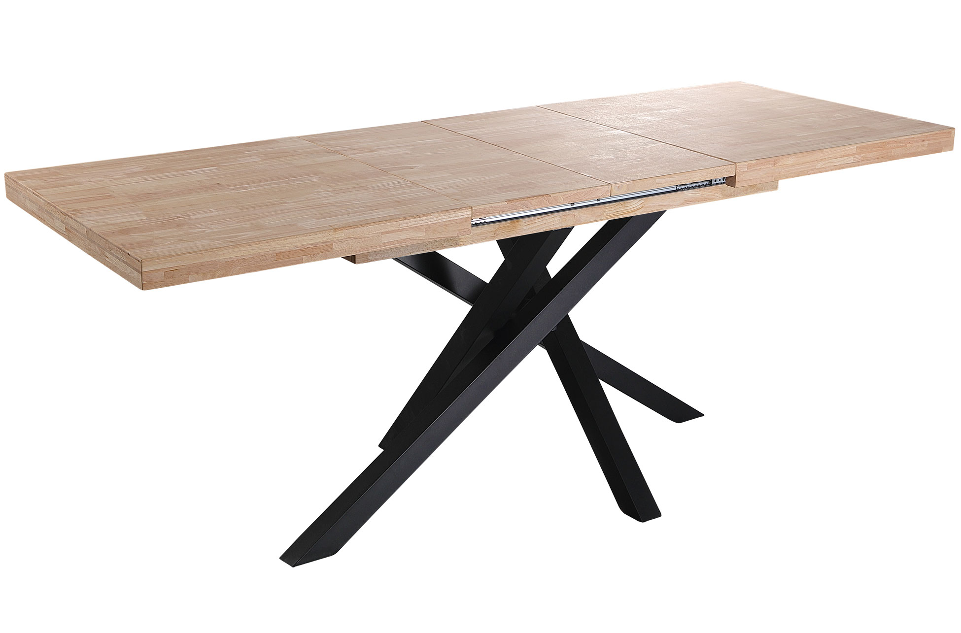 MESA COMEDOR EXTENSIBLE XENA 140 - 180 - 220 x 90 CM ROBLE NORDISH / NEGRO. - Imagen 4
