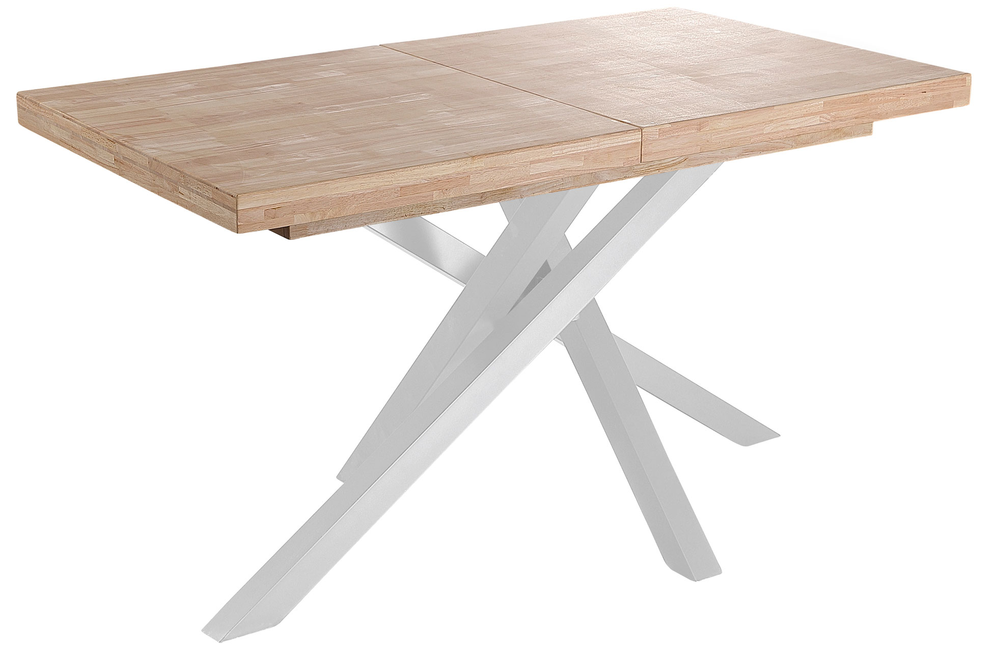 MESA COMEDOR EXTENSIBLE XENA 140 - 180 - 220 x 90 CM ROBLE NORDISH / BLANCO - Imagen 2