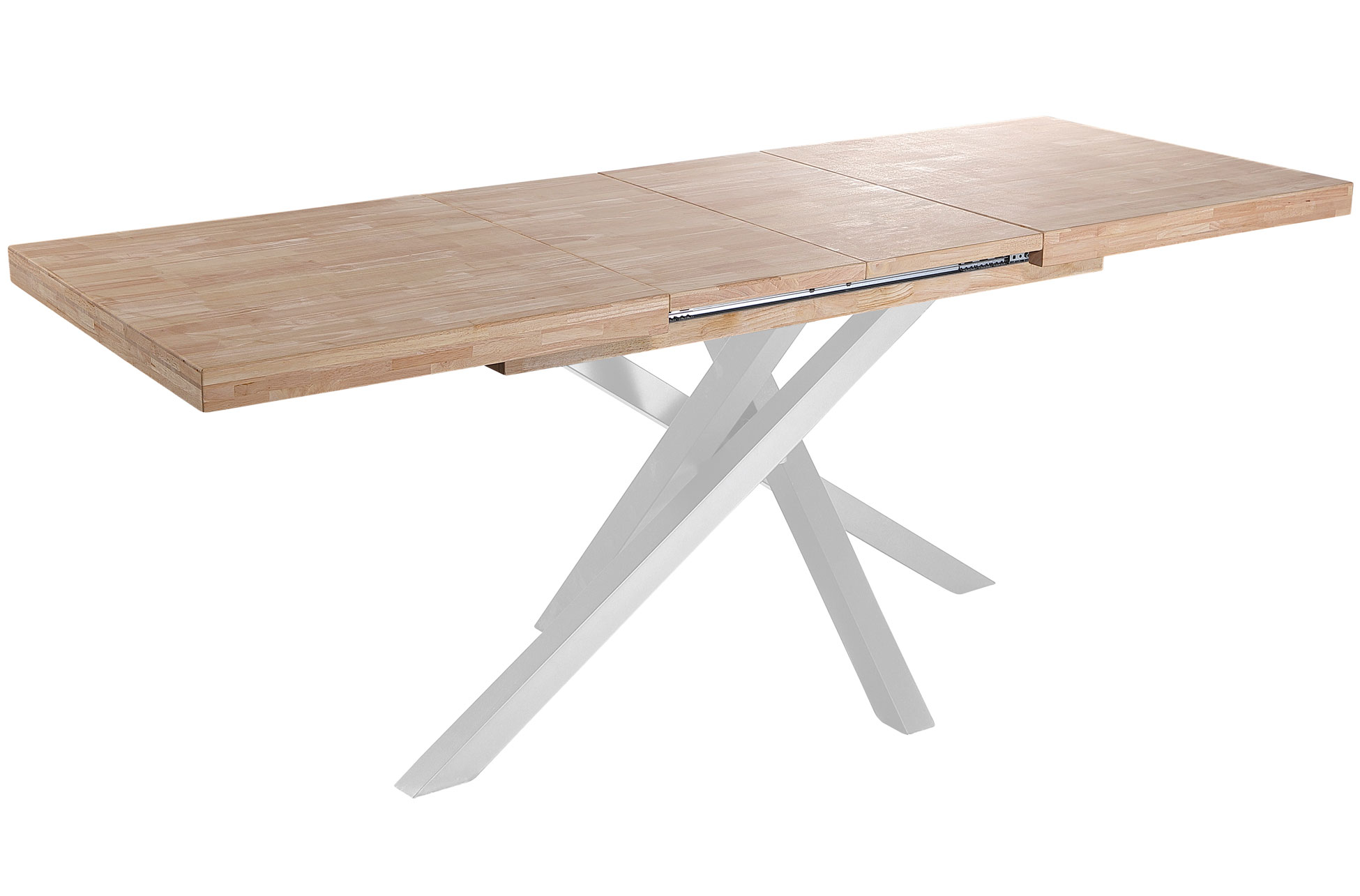 MESA COMEDOR EXTENSIBLE XENA 140 - 180 - 220 x 90 CM ROBLE NORDISH / BLANCO - Imagen 4