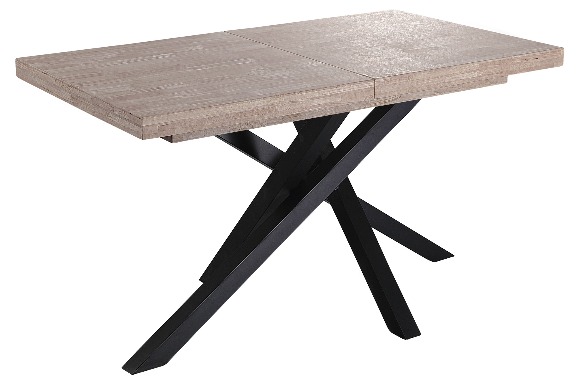 MESA COMEDOR EXTENSIBLE XENA 140 - 180 - 220 x 90 CM ROBLE HONEY / NEGRO. - Imagen 2