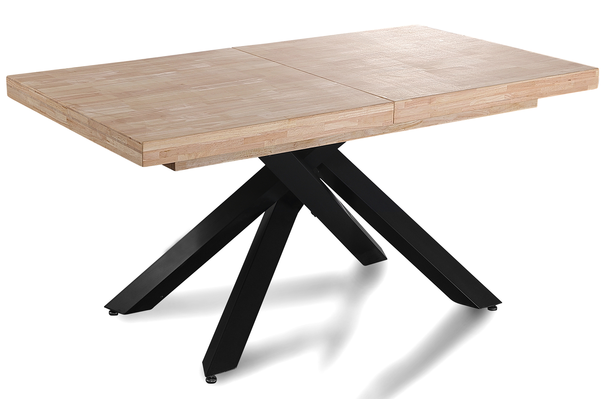 MESA COMEDOR EXTENSIBLE XENA 160 - 200 - 240 x 90 CM ROBLE NORDISH / NEGRO. - Imagen 2