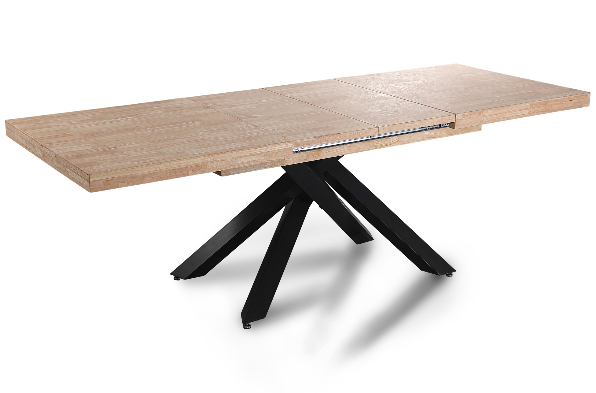 MESA COMEDOR EXTENSIBLE XENA 160 - 200 - 240 x 90 CM ROBLE NORDISH / NEGRO. - Imagen 4