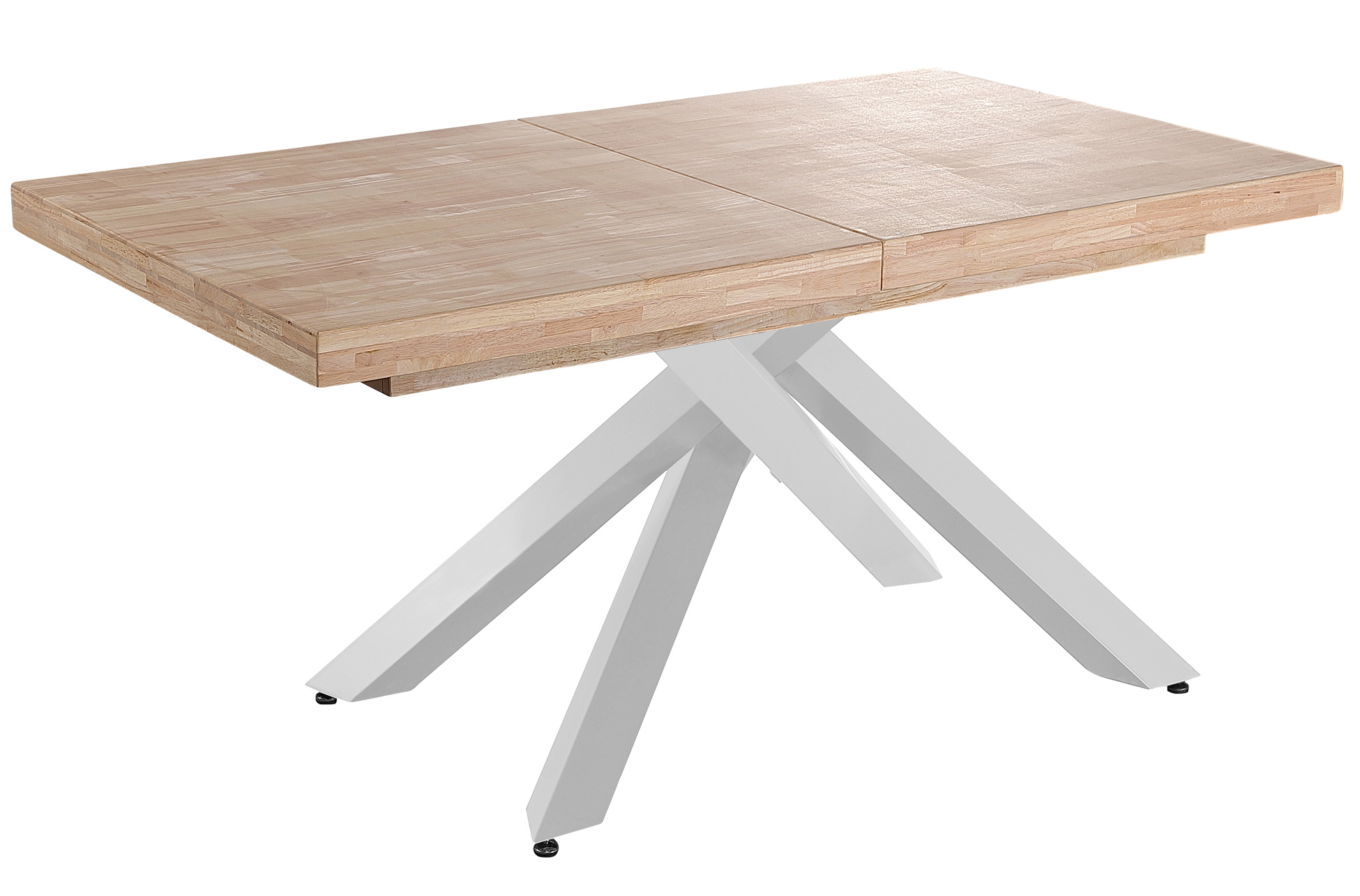 MESA COMEDOR EXTENSIBLE XENA 160 - 200 - 240 x 90 CM ROBLE NORDISH / BLANCO. - Imagen 2