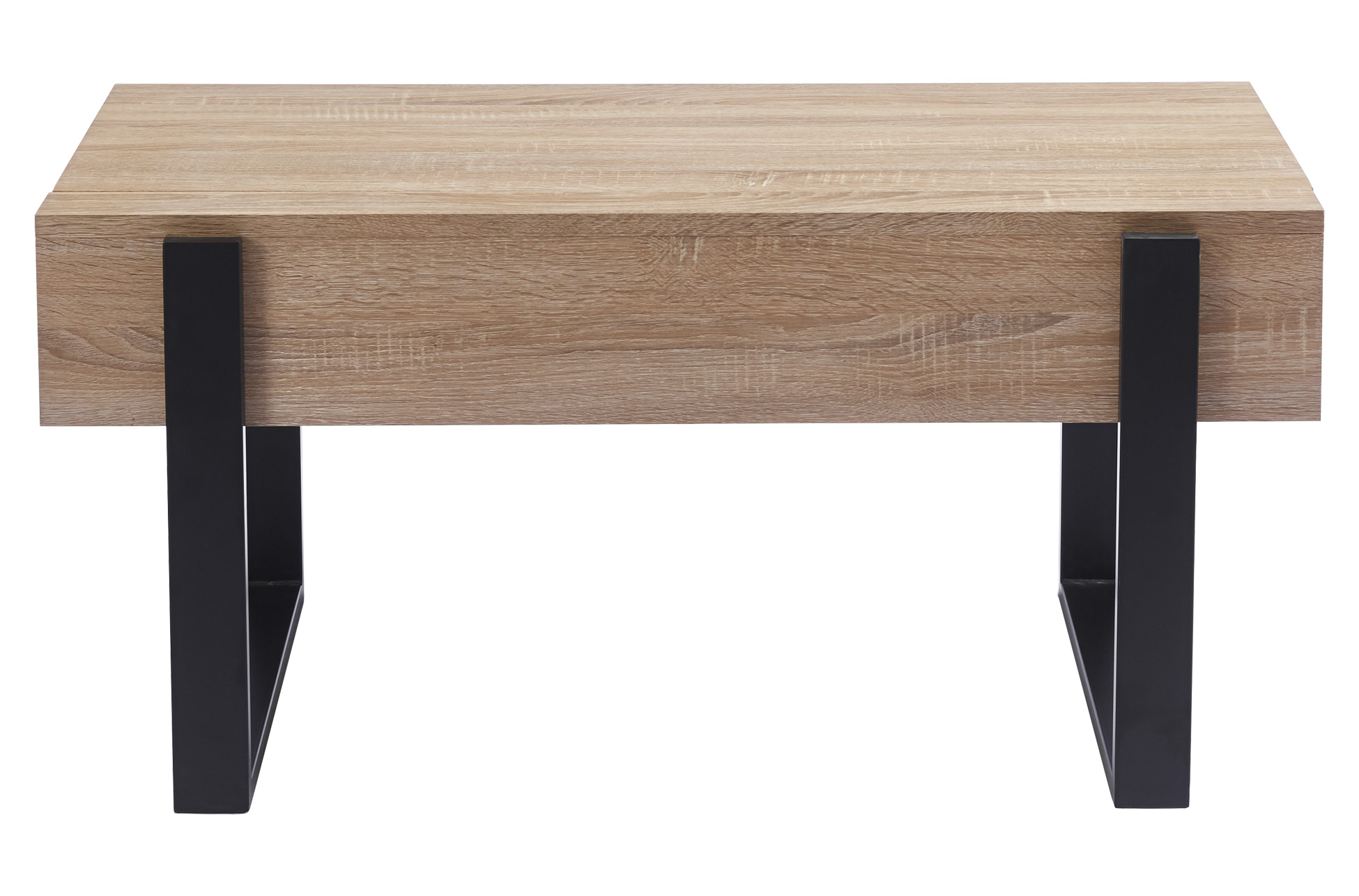MESA CENTRO ELEVABLE 110 X 60 CM INDUSTRIAL OAK / NEGRO. - Imagen 3