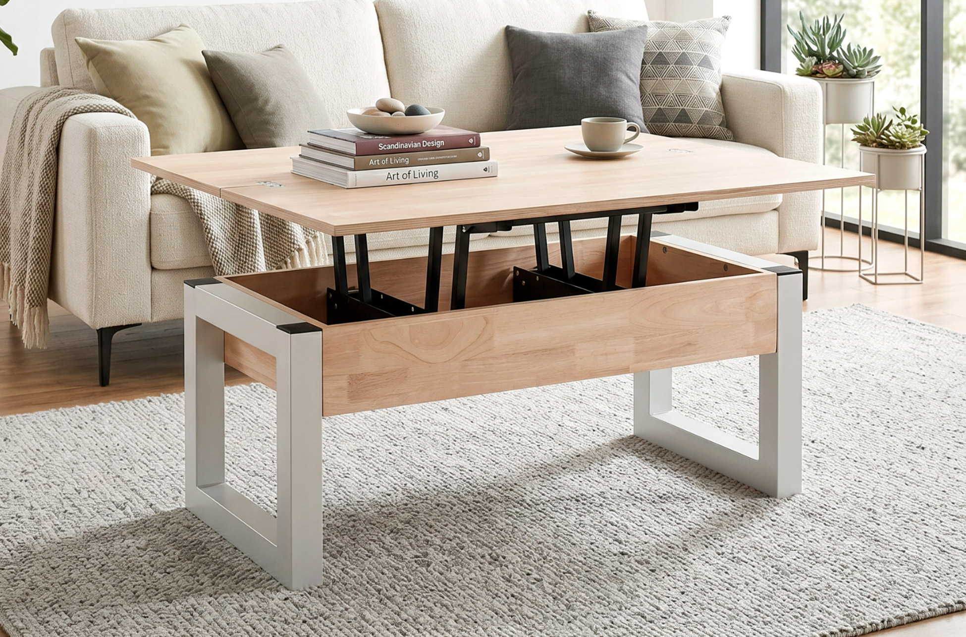 MESA CENTRO ELEVABLE Y EXTENSIBLE LOFT ADVANCE NORDISH / BLANCO