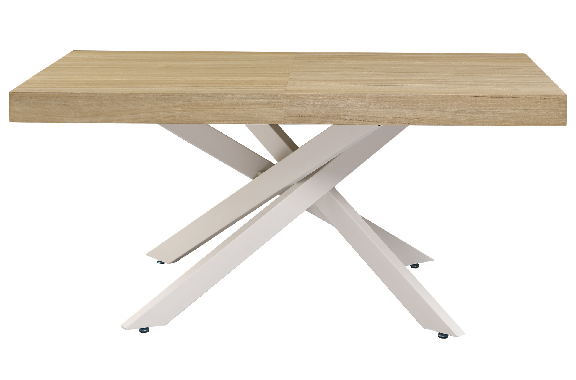 MESA COMEDOR EXTENSIBLE LEONARDO 160 - 240 X 90 CM OAK / BLANCO - Imagen 3
