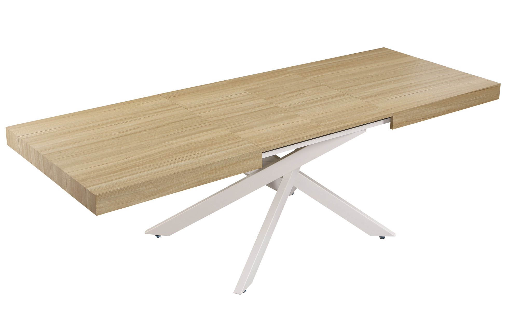 MESA COMEDOR EXTENSIBLE LEONARDO 160 - 240 X 90 CM OAK / BLANCO - Imagen 4