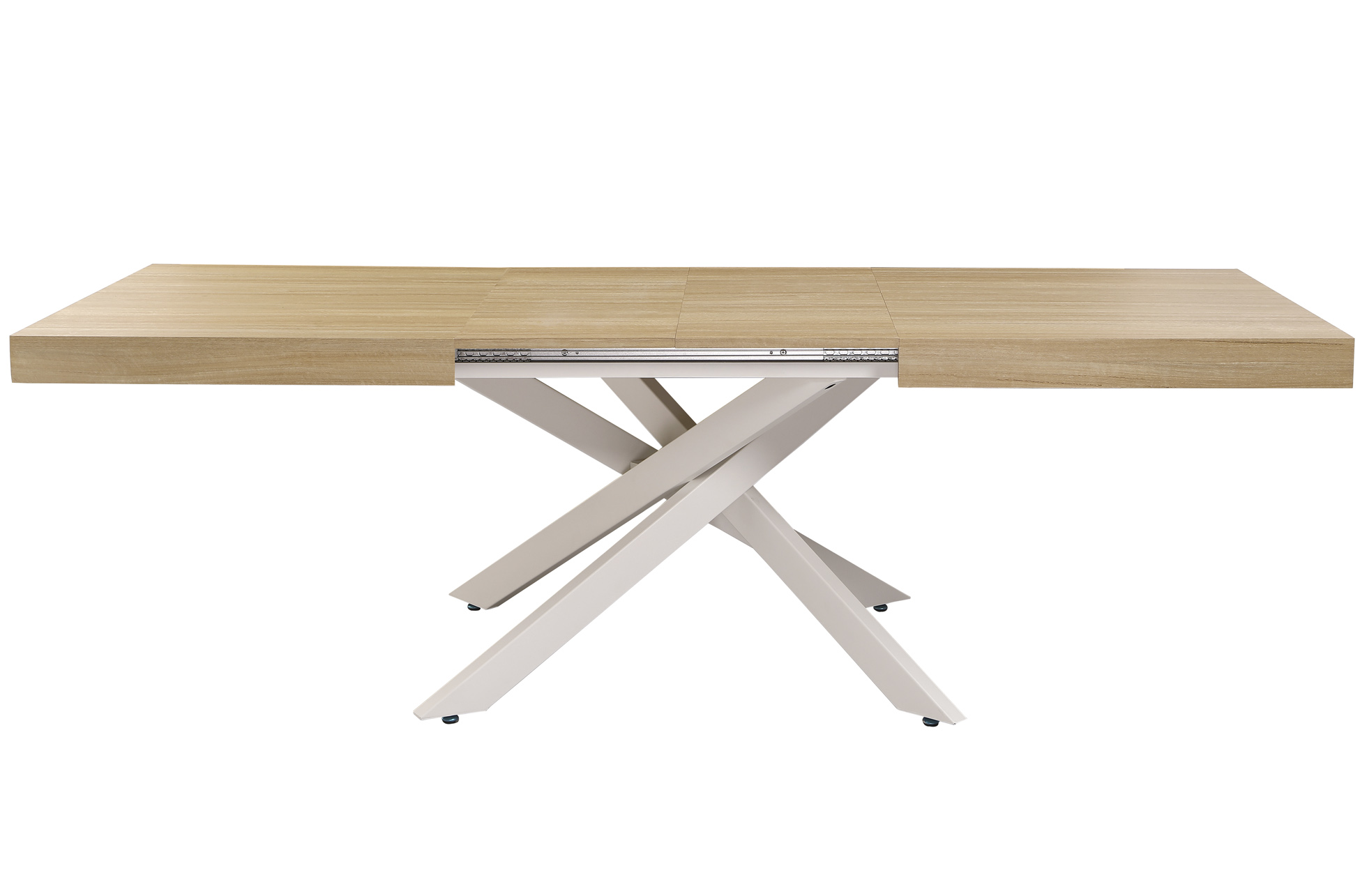 MESA COMEDOR EXTENSIBLE LEONARDO 160 - 240 X 90 CM OAK / BLANCO - Imagen 5