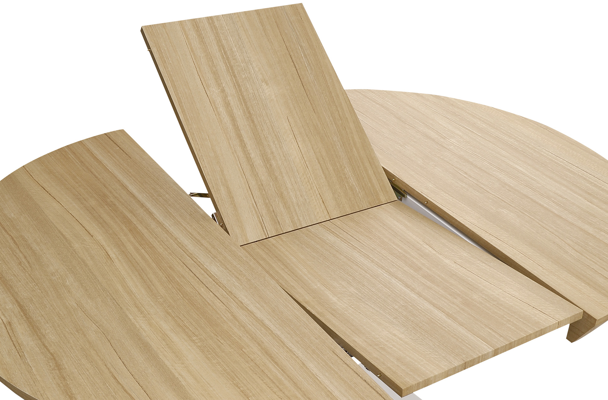 MESA COMEDOR REDONDA EXTENSIBLE BRADLEY 130 - 180 x 130 CM OAK / BLANCO - Imagen 5