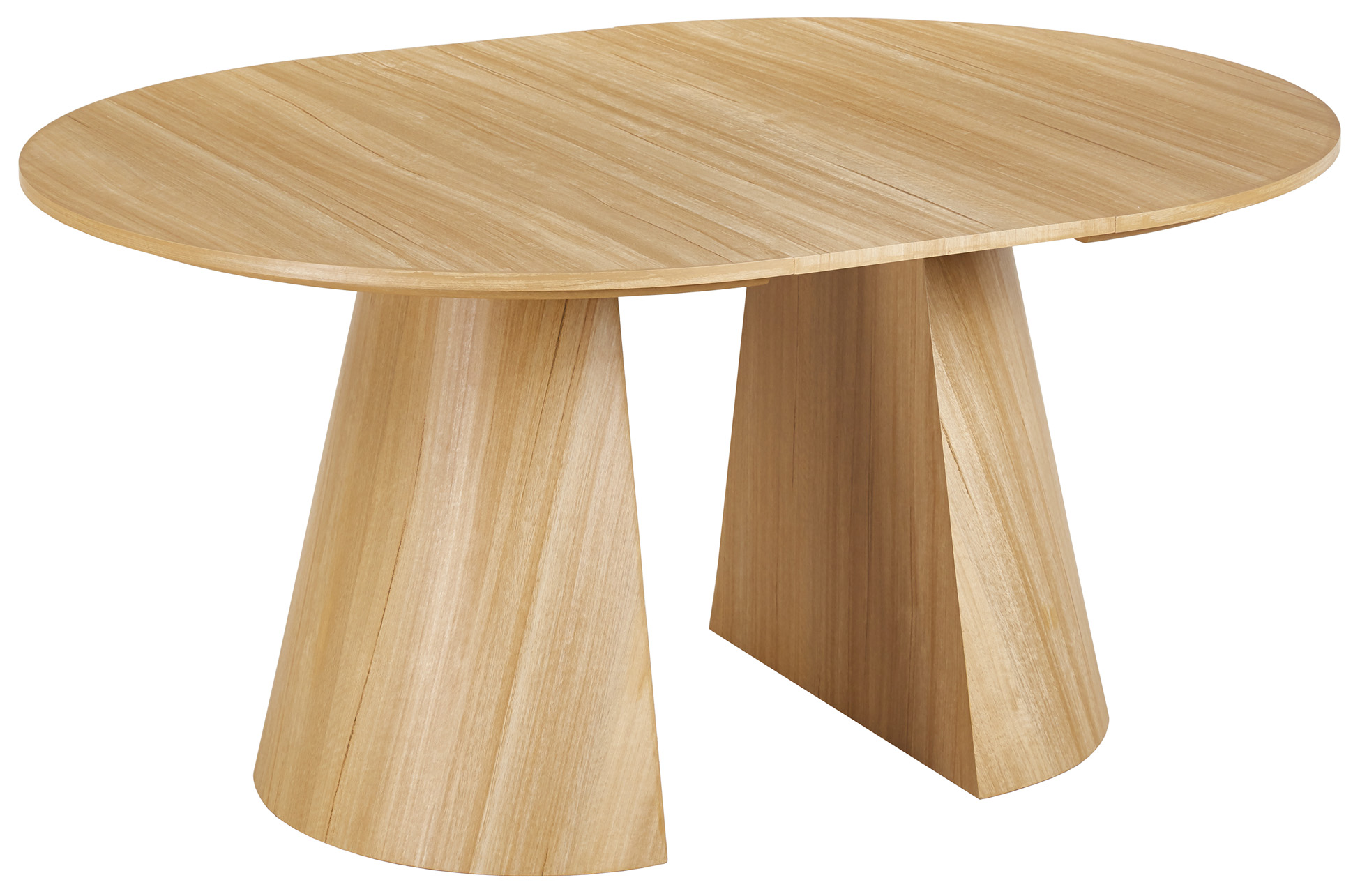 MESA COMEDOR REDONDA EXTENSIBLE DAMIANO 120 - 160 - 200 x 120 CM OAK. - Imagen 3