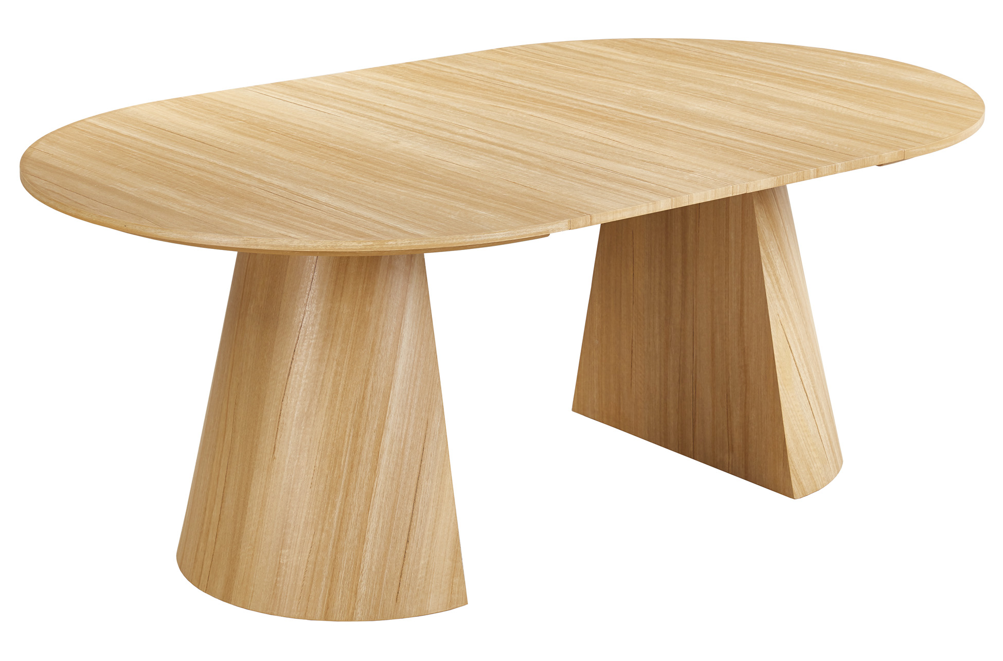 MESA COMEDOR REDONDA EXTENSIBLE DAMIANO 120 - 160 - 200 x 120 CM OAK. - Imagen 5