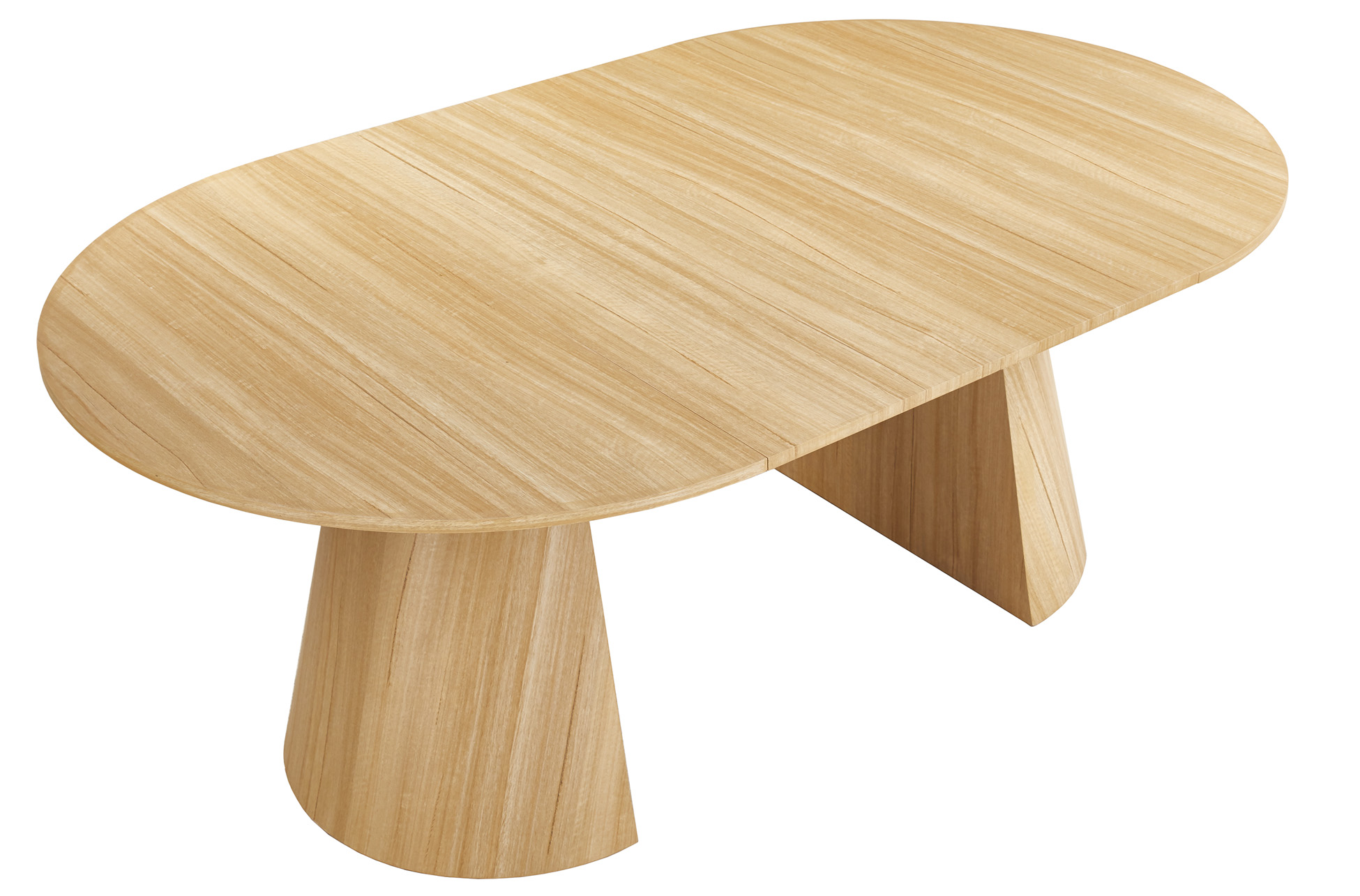MESA COMEDOR REDONDA EXTENSIBLE DAMIANO 120 - 160 - 200 x 120 CM OAK. - Imagen 7