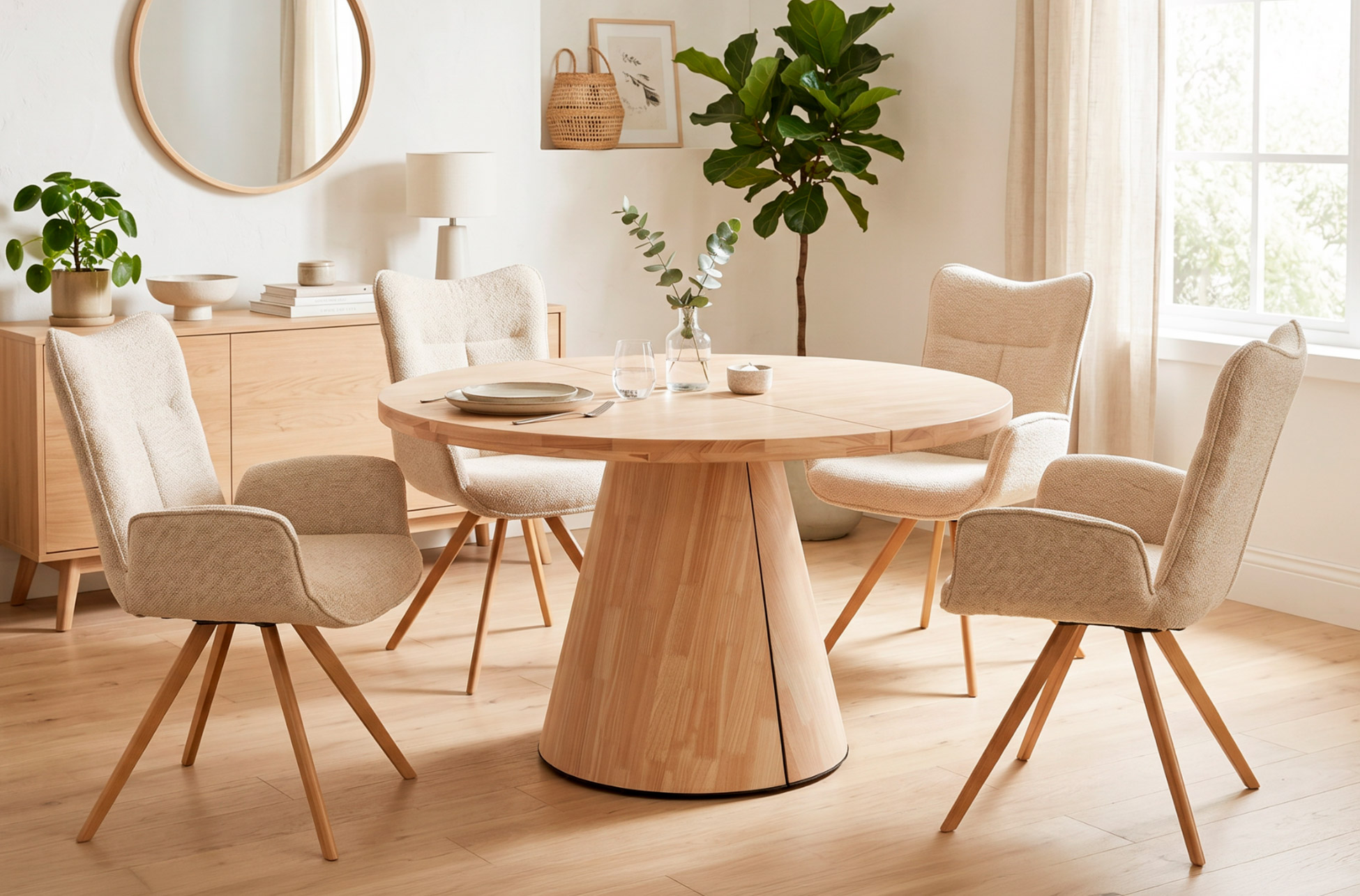 MESA COMEDOR EXTENSIBLE KENIA 120 - 160 - 200 CM NORDISH.