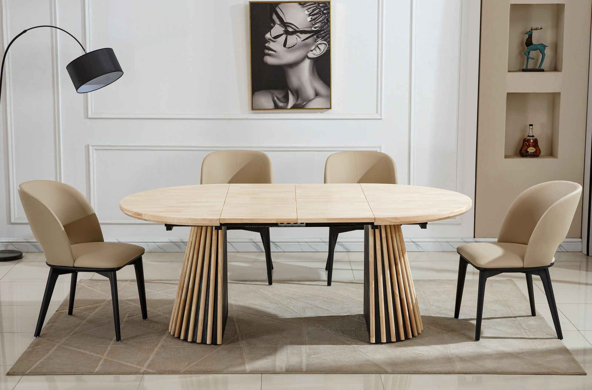 MESA COMEDOR EXTENSIBLE GROVE 100 - 140 - 180 CM NORDISH - Imagen 8