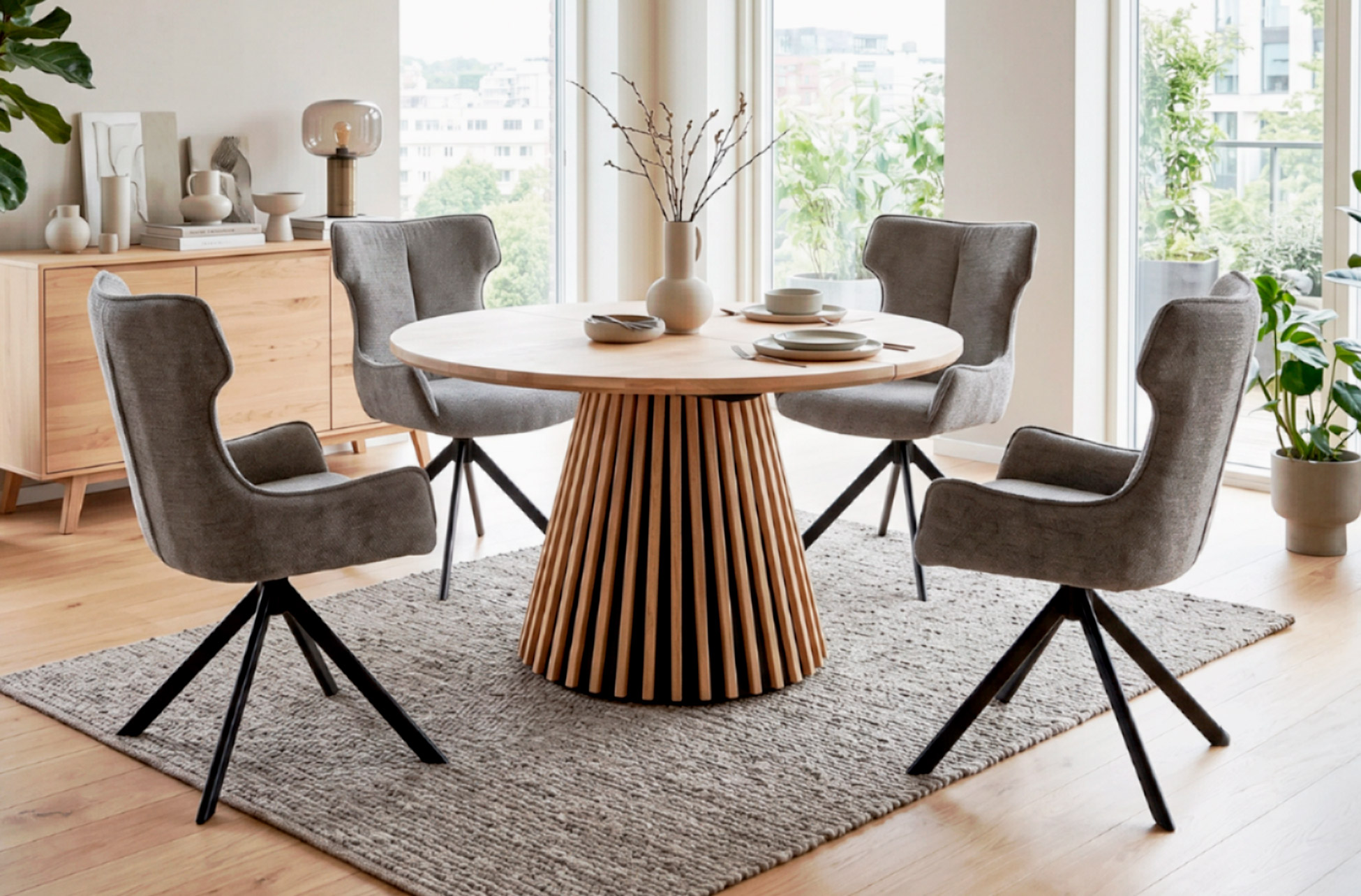 MESA COMEDOR EXTENSIBLE GROVE 120 - 160 - 200 CM NORDISH