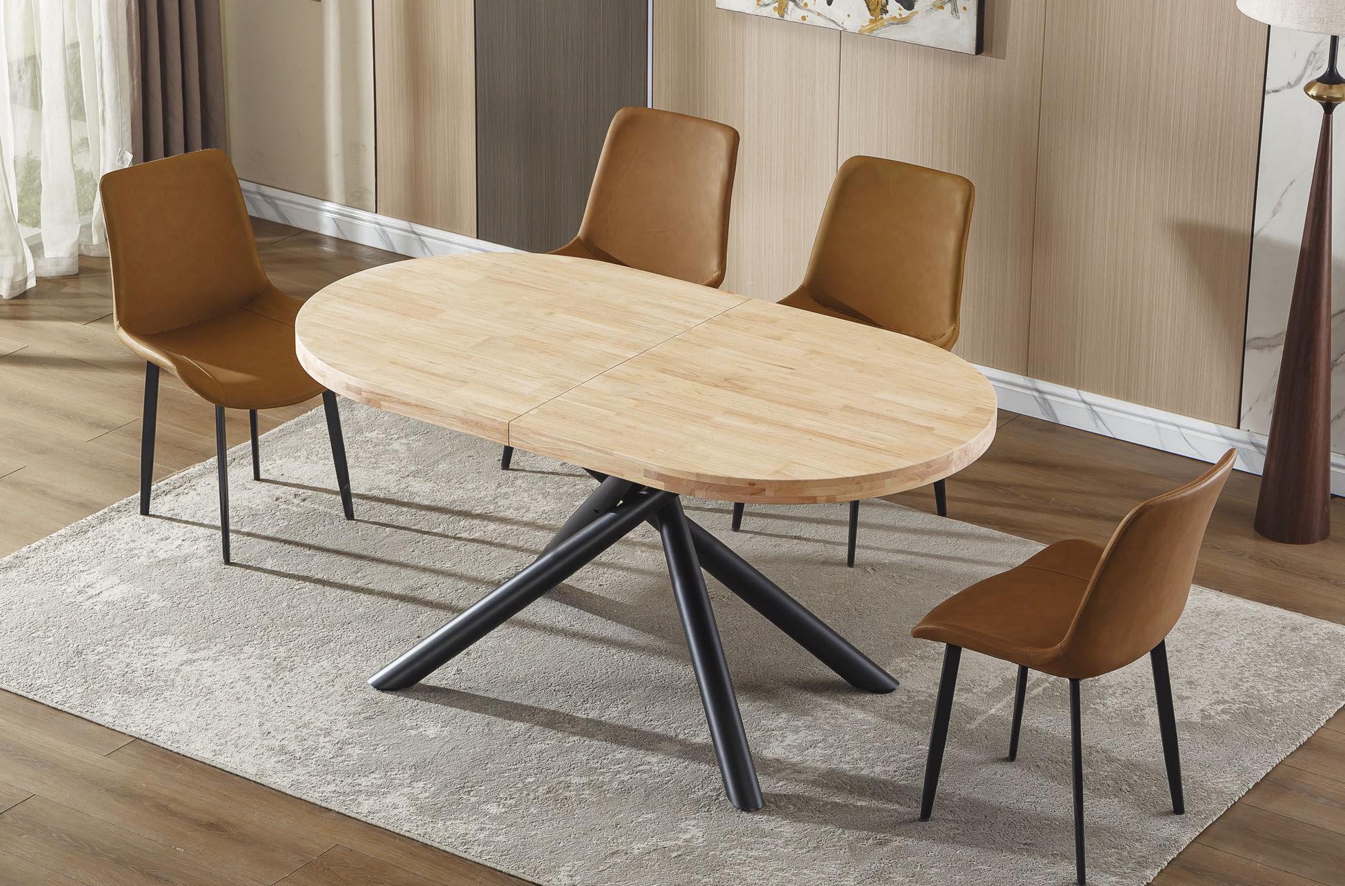 MESA COMEDOR EXTENSIBLE SENDA 160 - 200 -240 CM NORDISH / NEGRO - Imagen 5