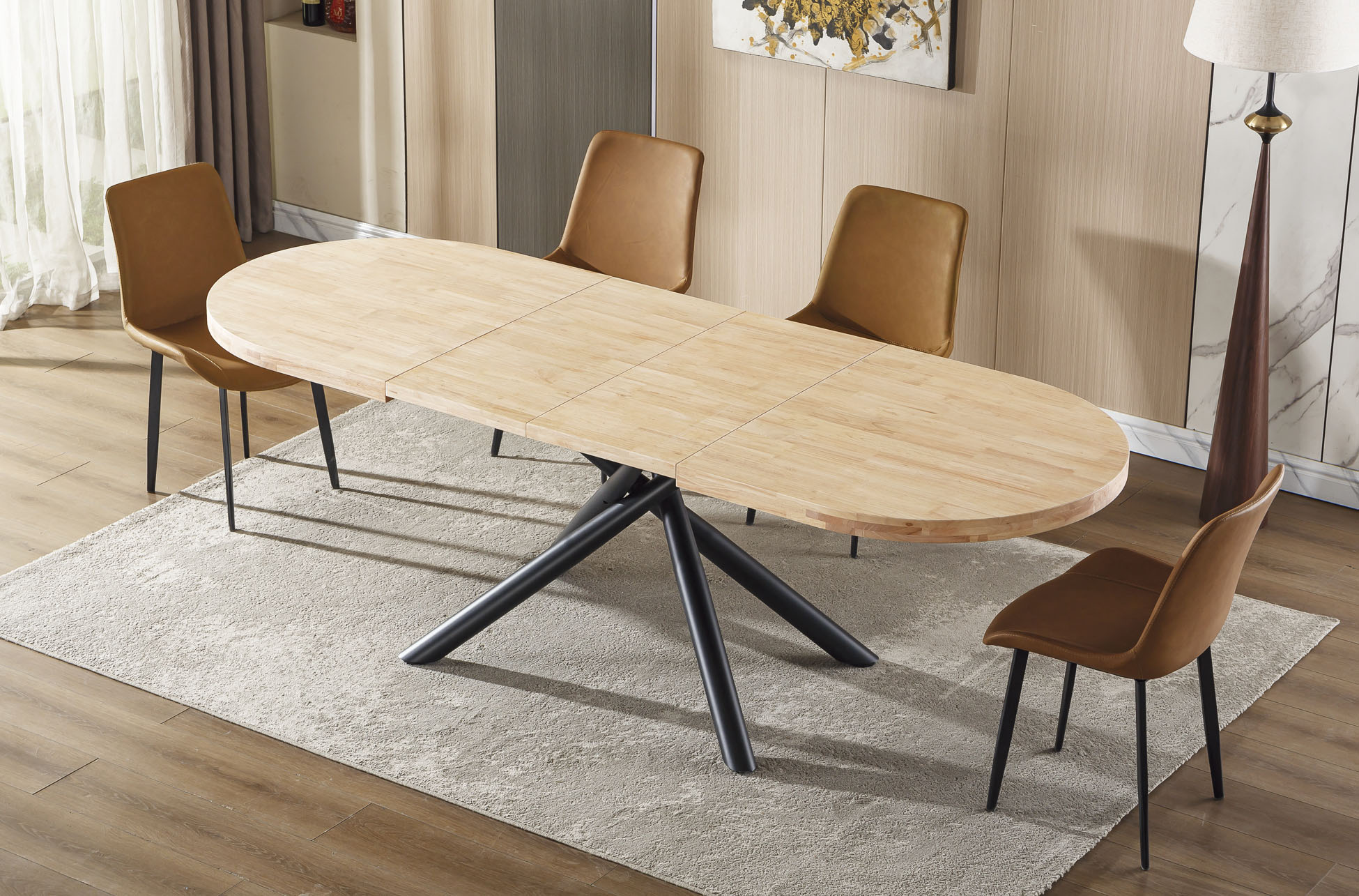 MESA COMEDOR EXTENSIBLE SENDA 160 - 200 -240 CM NORDISH / NEGRO - Imagen 6