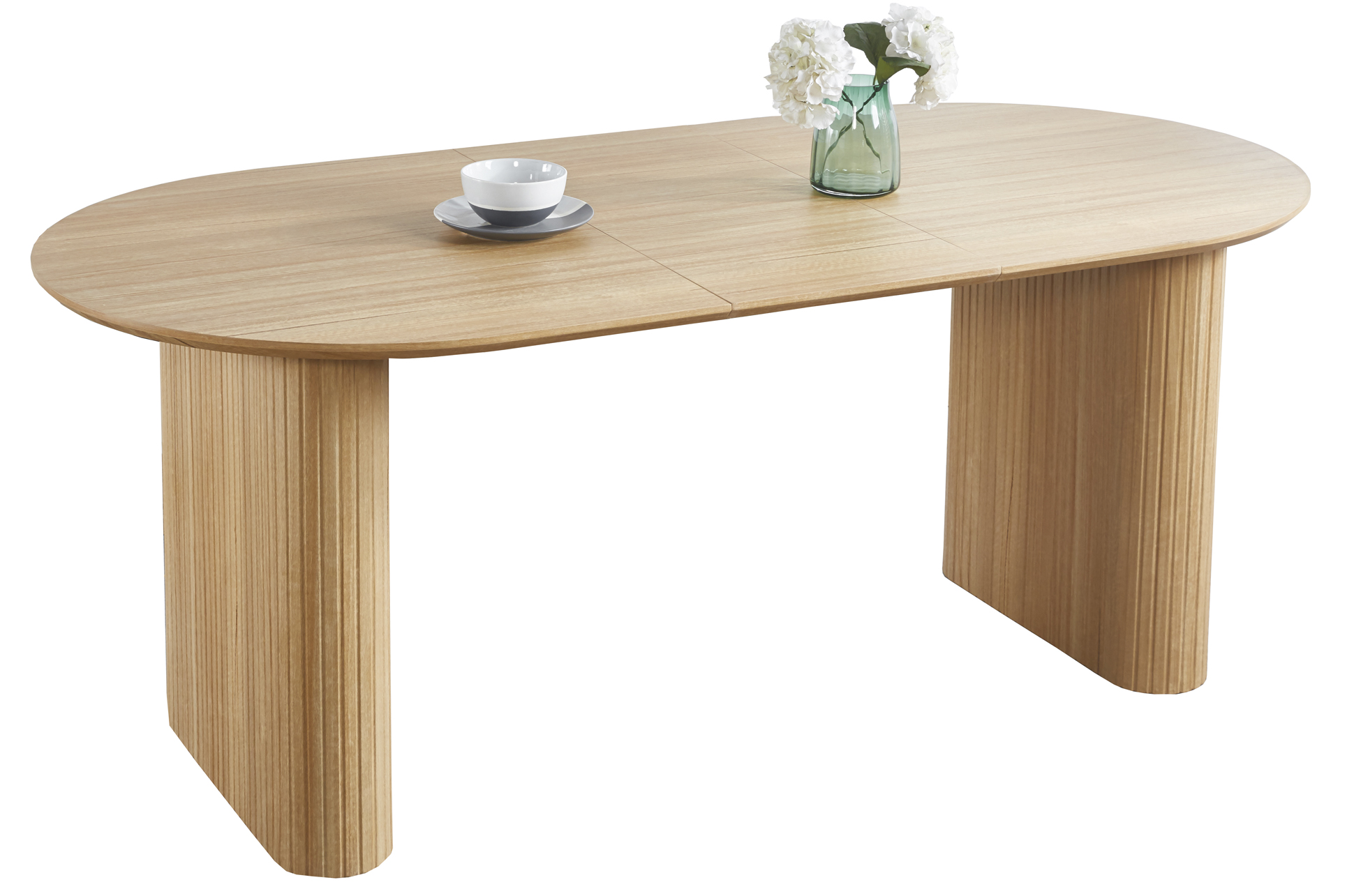 MESA COMEDOR OVAL EXTENSIBLE 150 - 190 - 230 CM PIETRA OAK. - Imagen 3