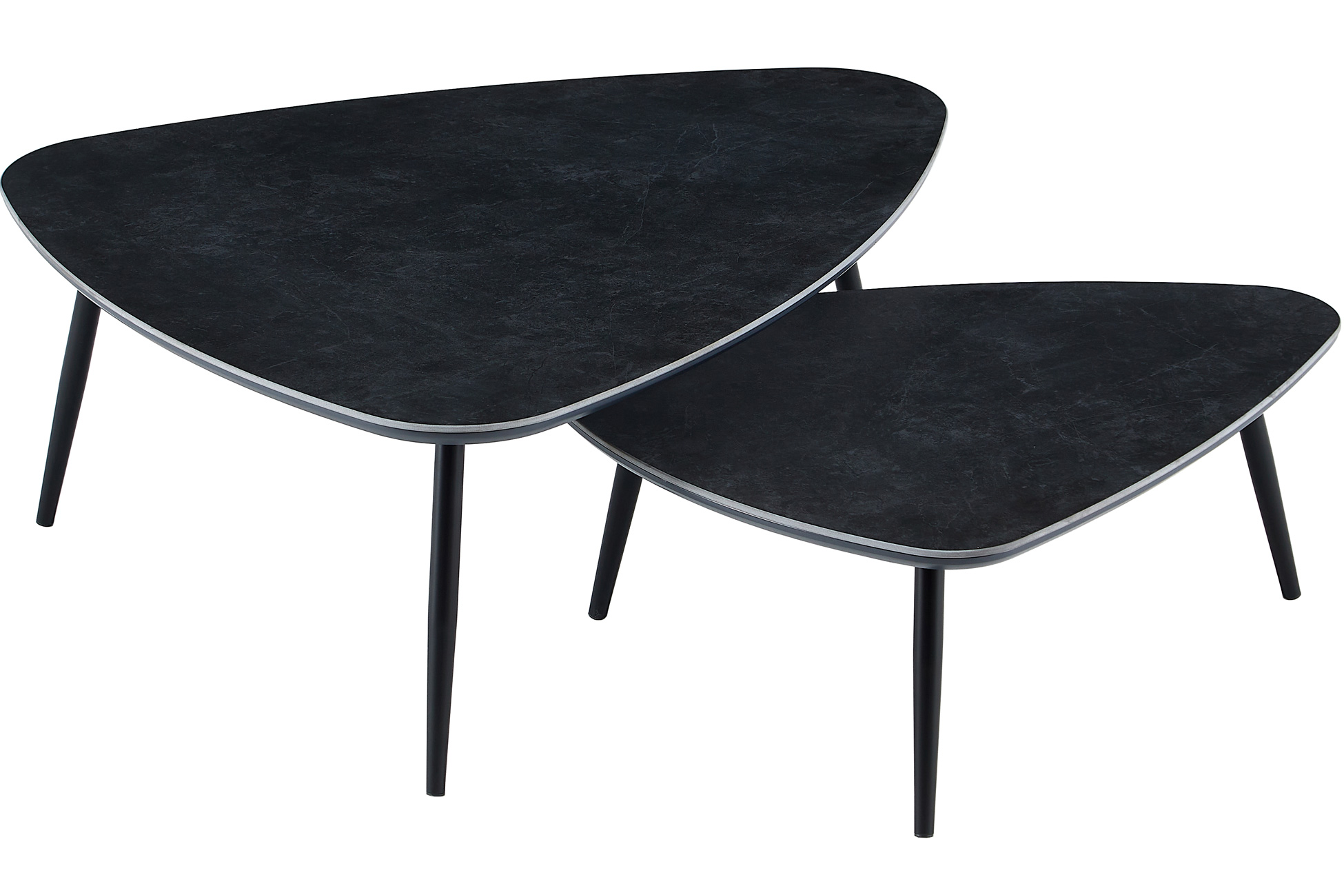 MESA CENTRO NIDO VULCANO CERAMIC NEGRO / NEGRO. - Imagen 2