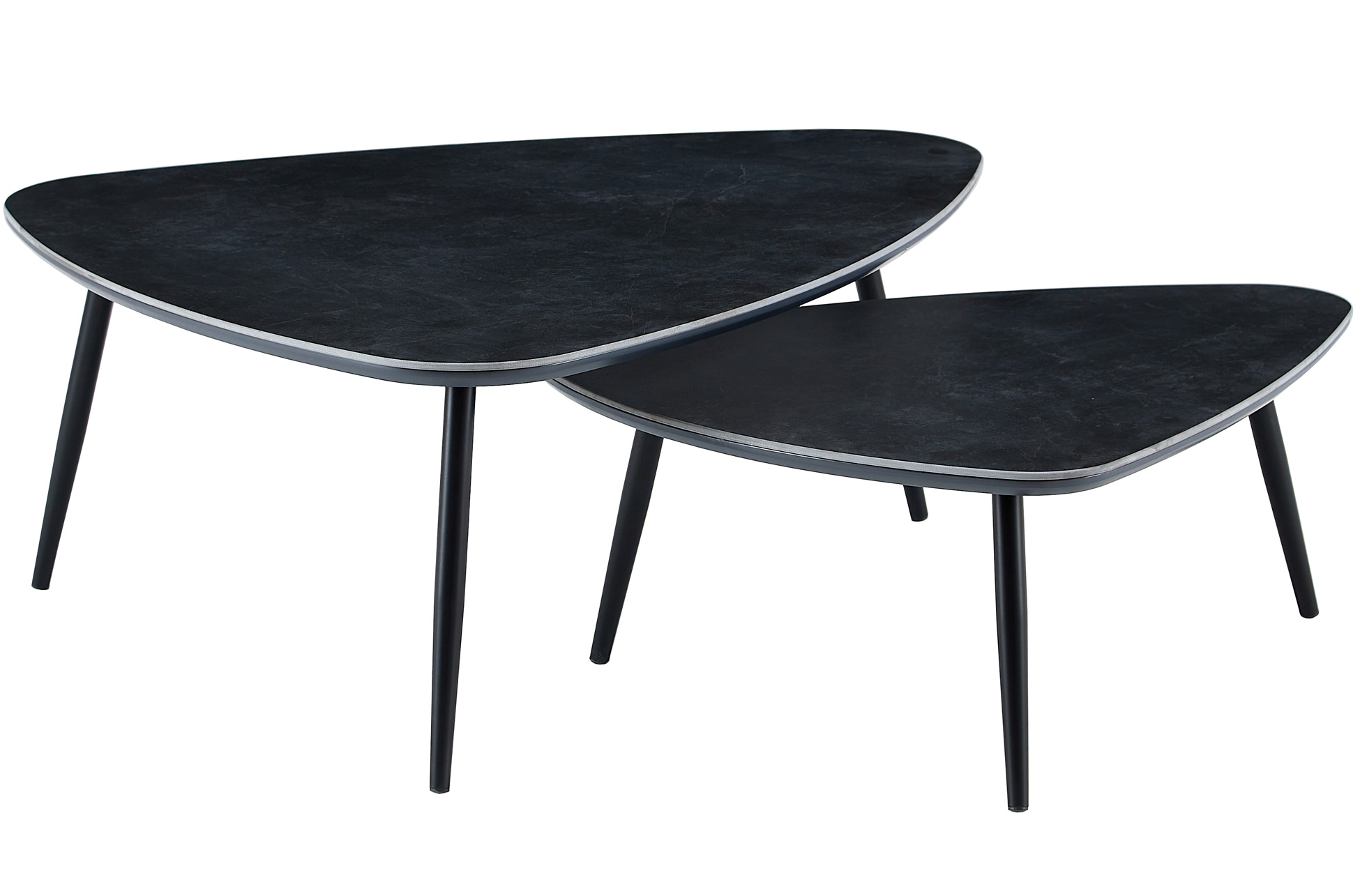 MESA CENTRO NIDO VULCANO CERAMIC NEGRO / NEGRO. - Imagen 3