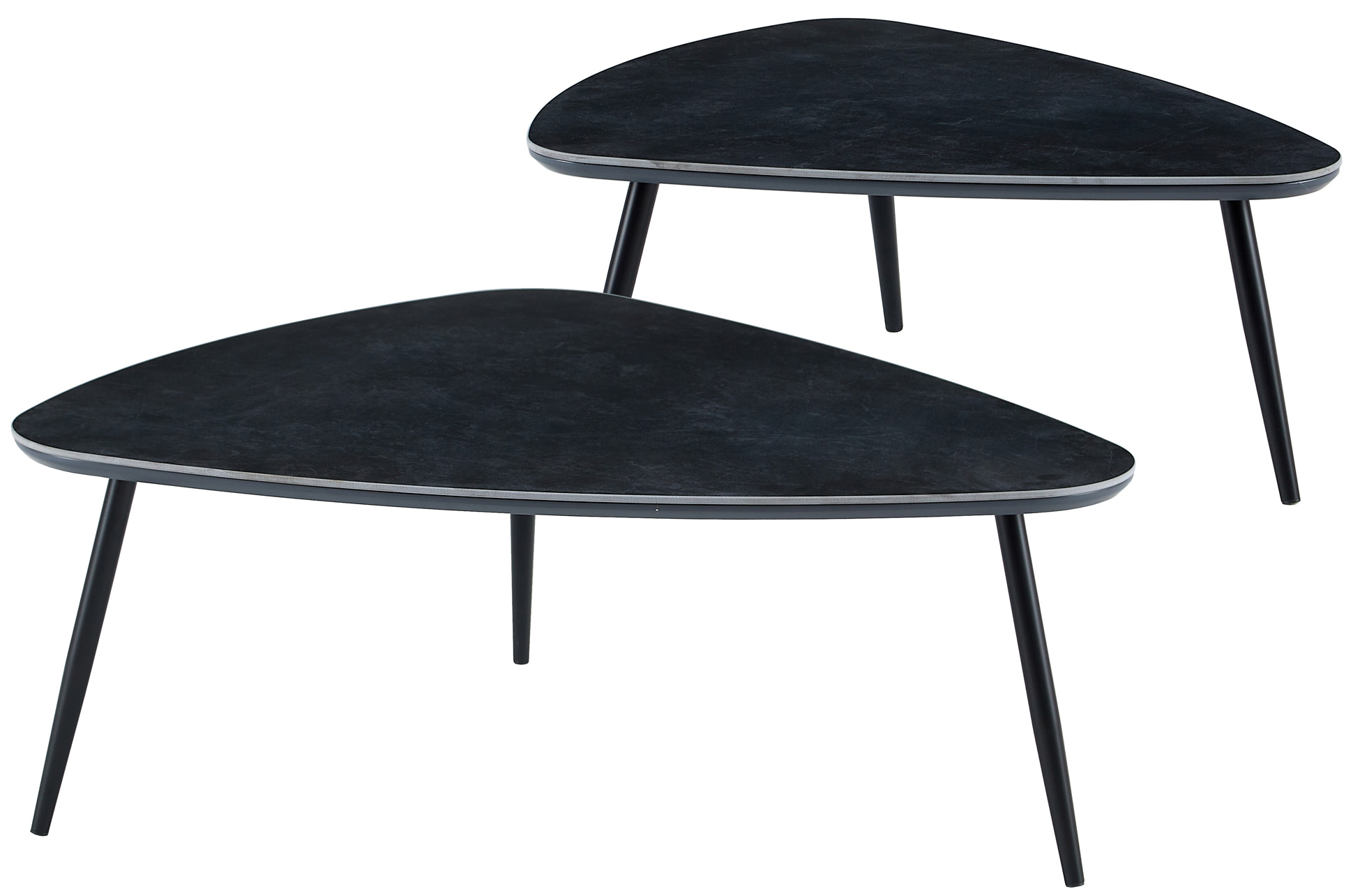 MESA CENTRO NIDO VULCANO CERAMIC NEGRO / NEGRO. - Imagen 4