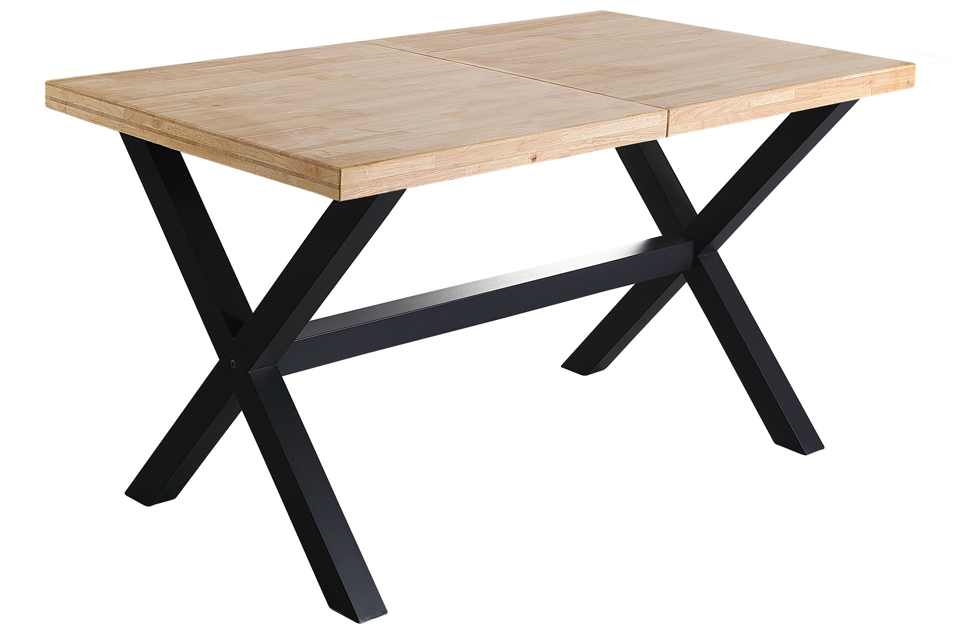 MESA COMEDOR EXTENSIBLE X-LOFT 140 - 180 - 220 x 90 CM ROBLE NORDISH / NEGRO. - Imagen 2