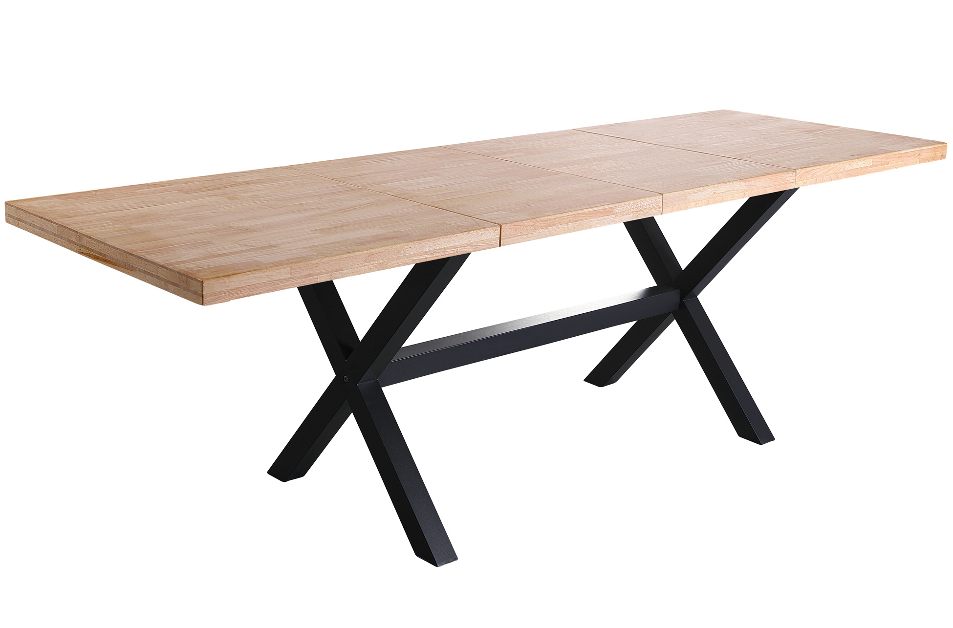 MESA COMEDOR EXTENSIBLE X-LOFT 140 - 180 - 220 x 90 CM ROBLE NORDISH / NEGRO. - Imagen 4