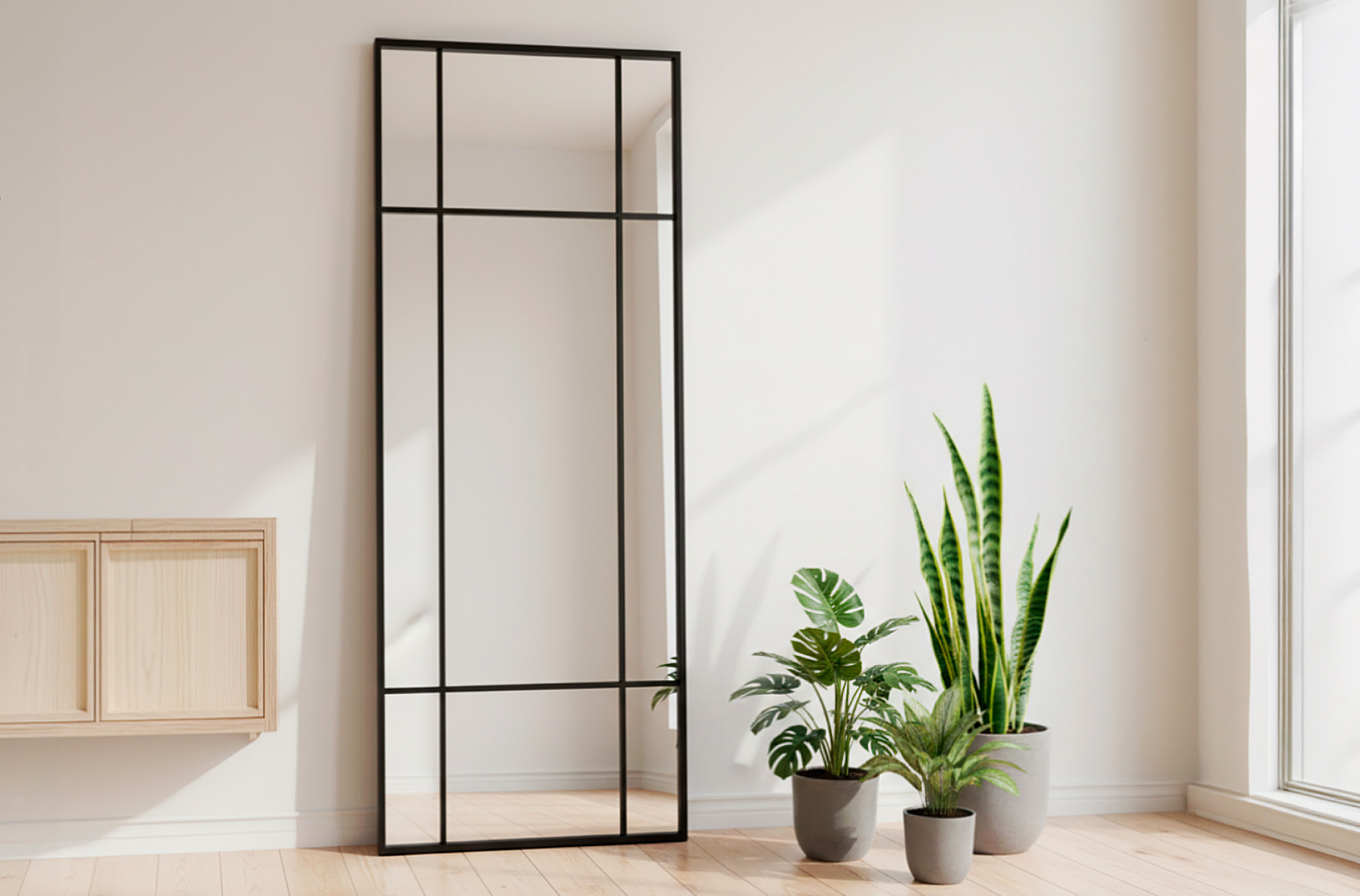 ESPEJO RECTANGULAR TIPO VENTANA ORLANDO 70 x 170 CM.