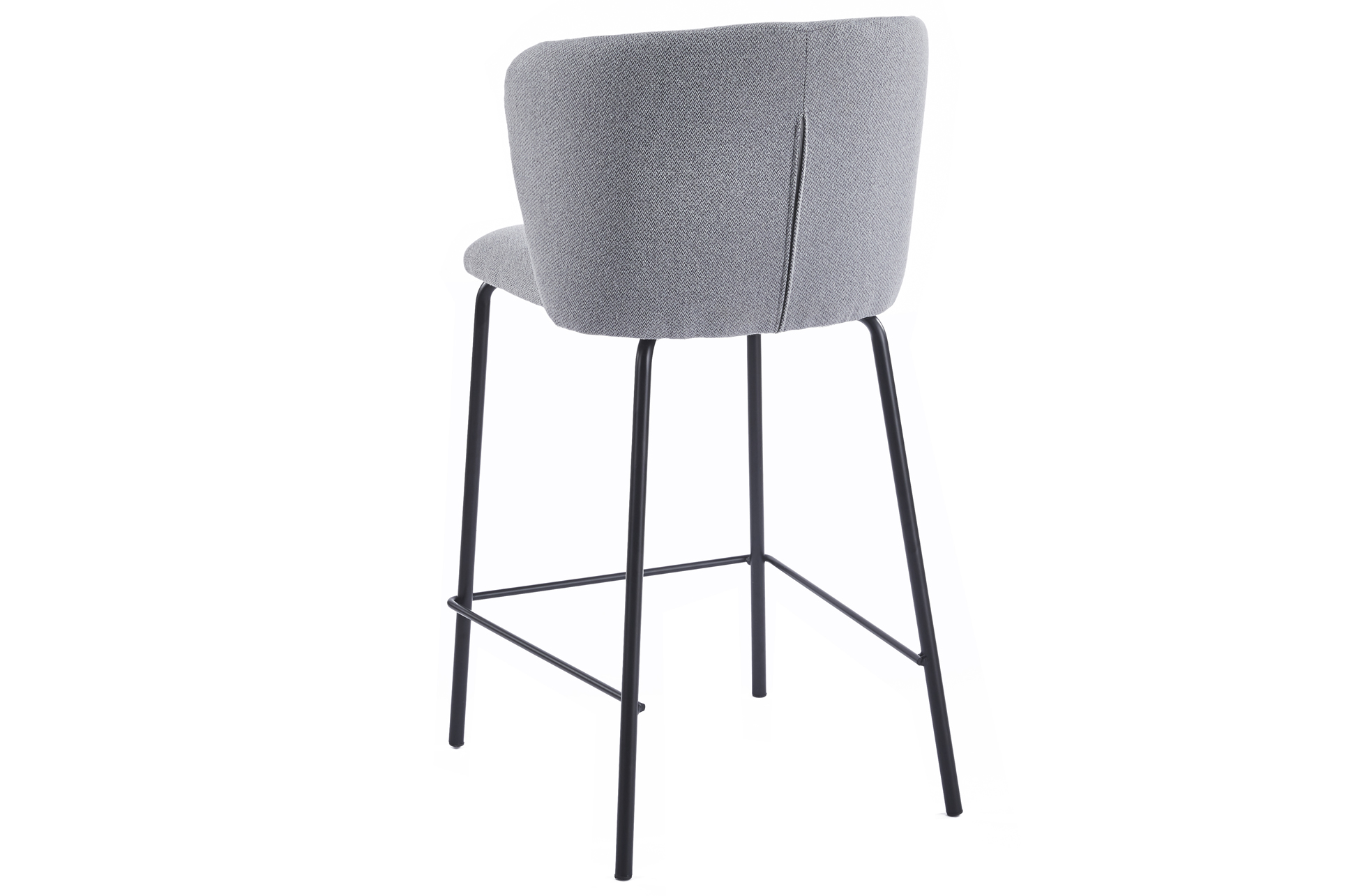 TABURETE TAPIZADO MARGOT ALTO ASIENTO 65 CM TEJIDO GRIS. - Imagen 3